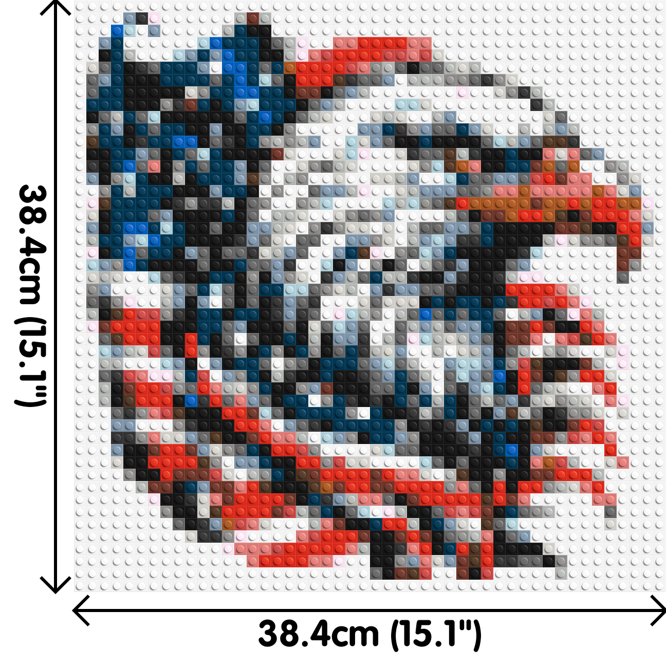Bald Eagle - Brick Art Mosaic Kit 2x2 dimensions