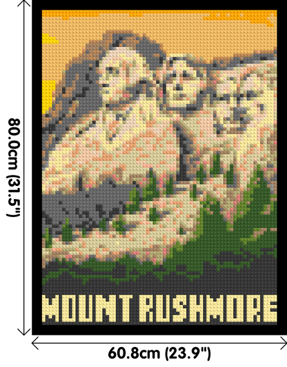 Mount Rushmore - Brick Art Mosaic Kit 3x4 large