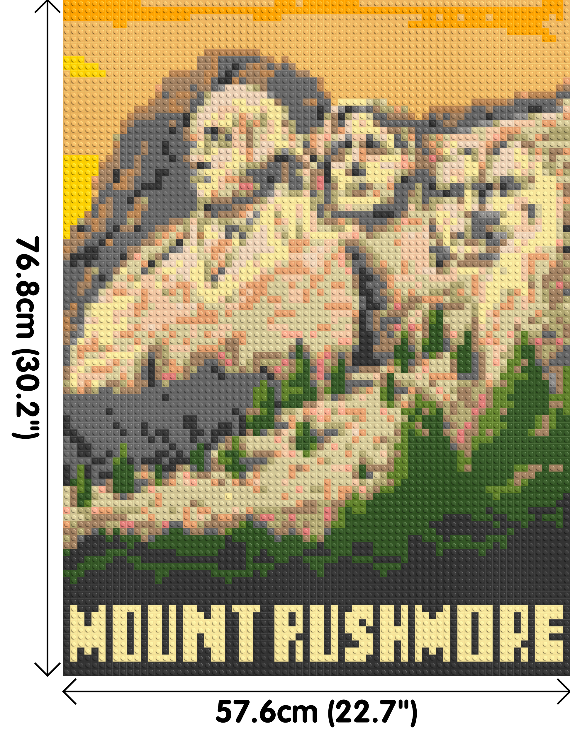 Mount Rushmore - Brick Art Mosaic Kit 3x4 dimensions
