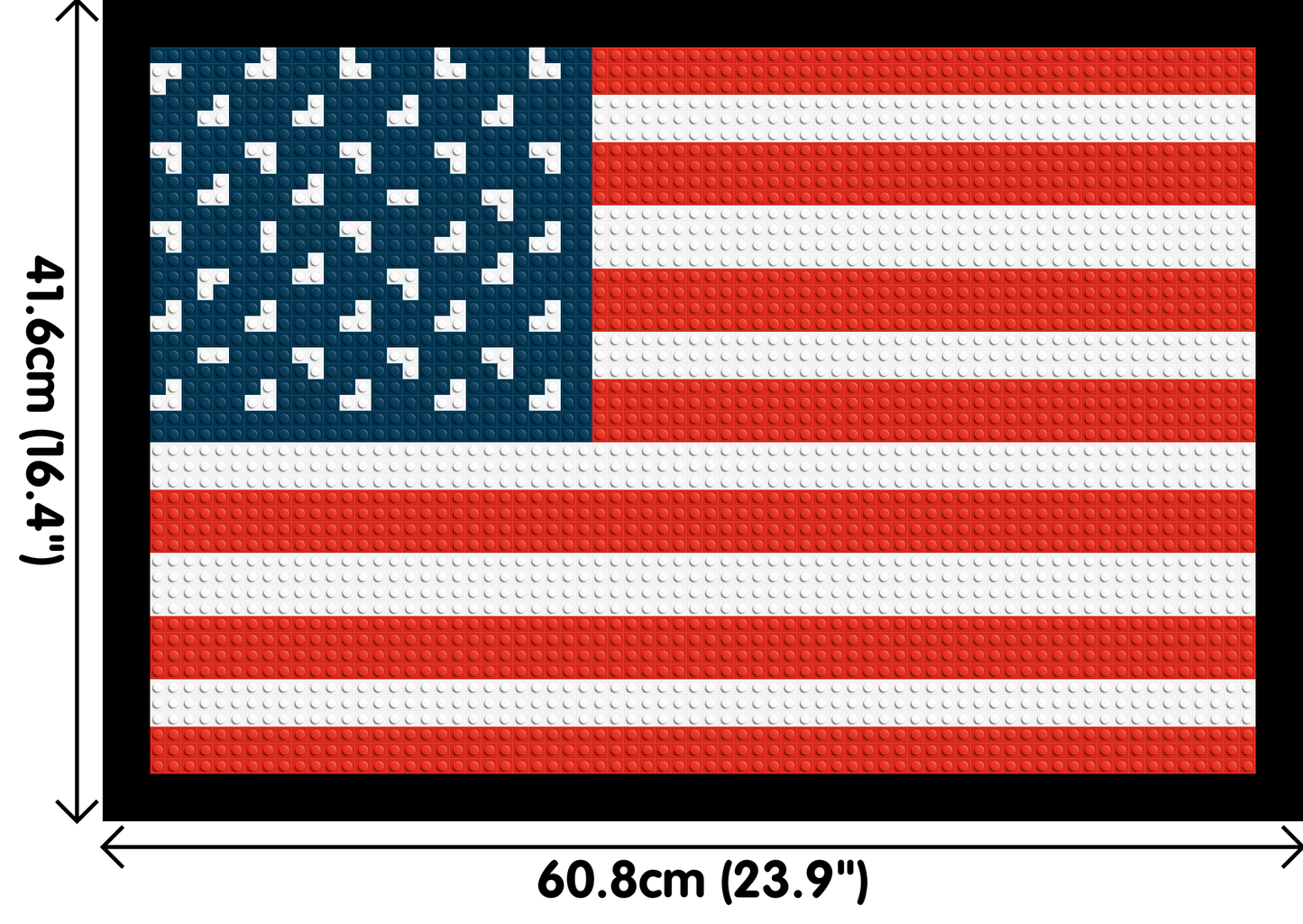 American Flag #2 - Brick Art Mosaic Kit 3x2 large