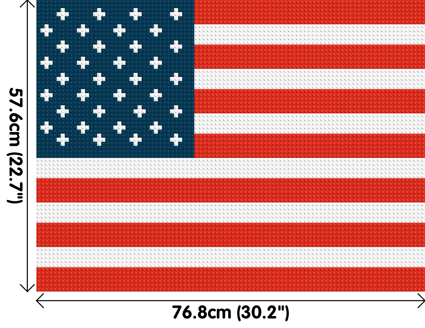 American Flag #2 - Brick Art Mosaic Kit 4x3 large