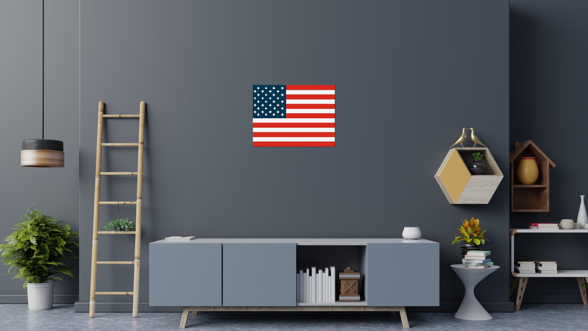 American Flag #2 - Brick Art Mosaic Kit 4x3 scene