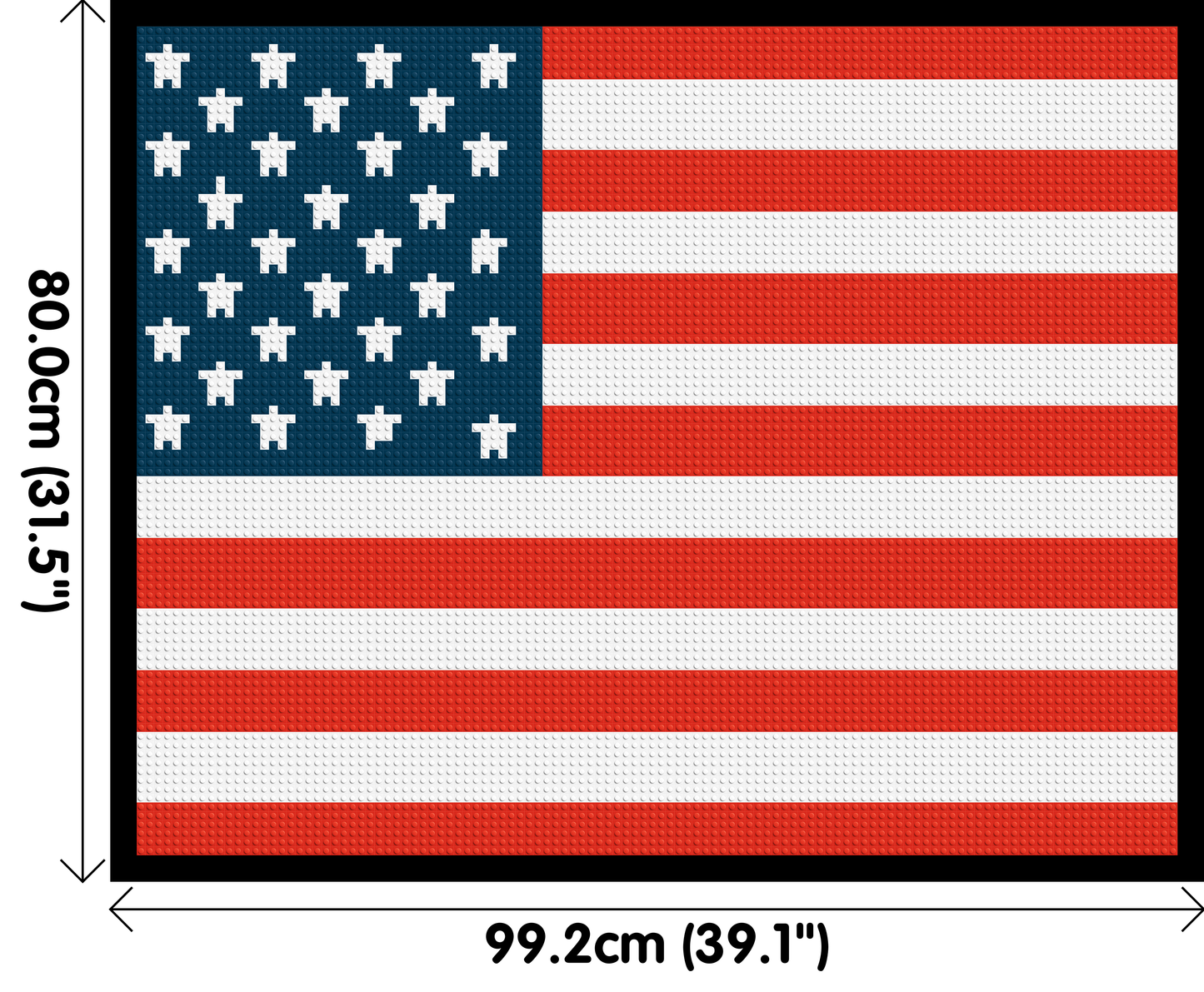 American Flag #2 - Brick Art Mosaic Kit 5x4 large