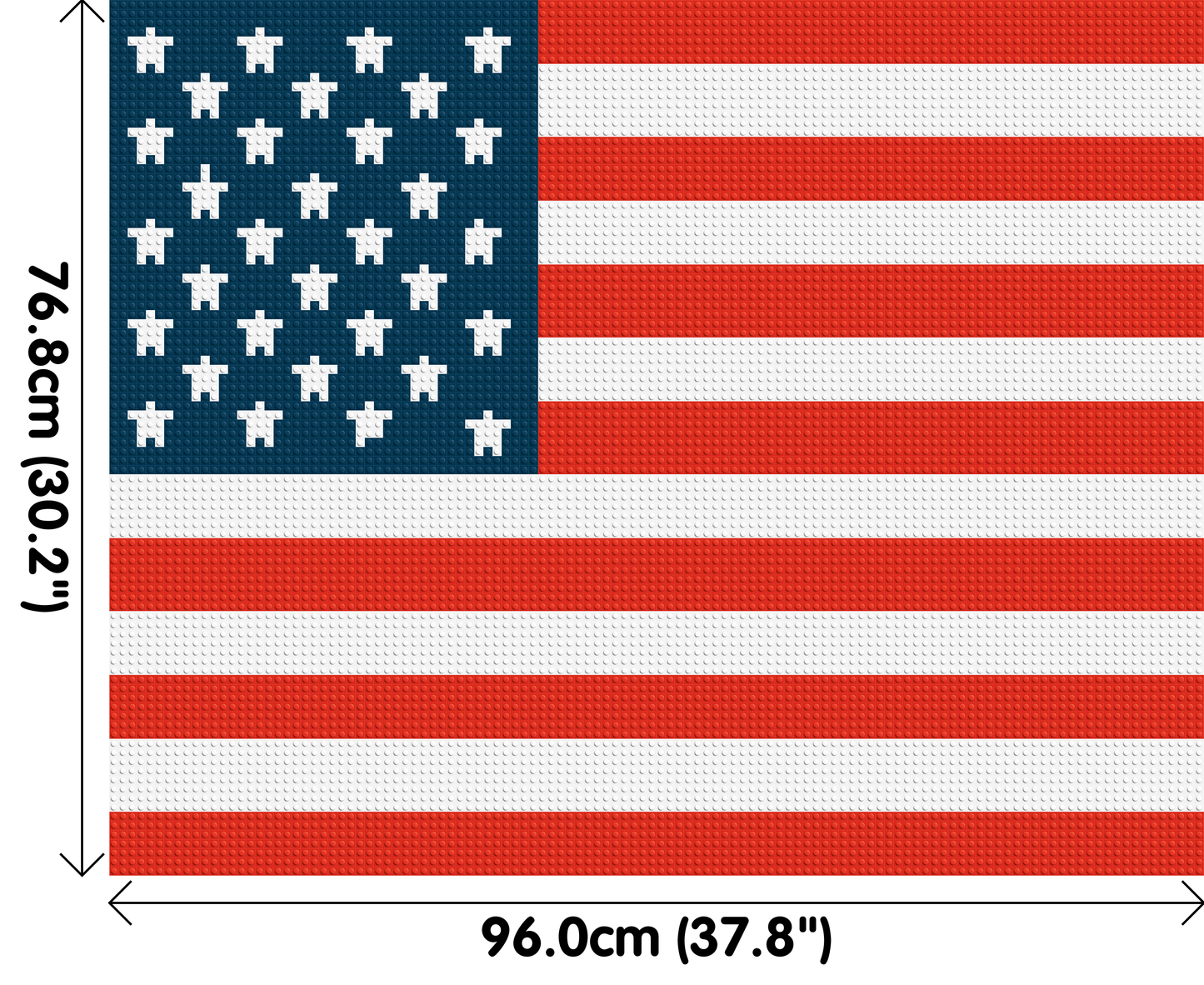 American Flag #2 - Brick Art Mosaic Kit 5x4 large