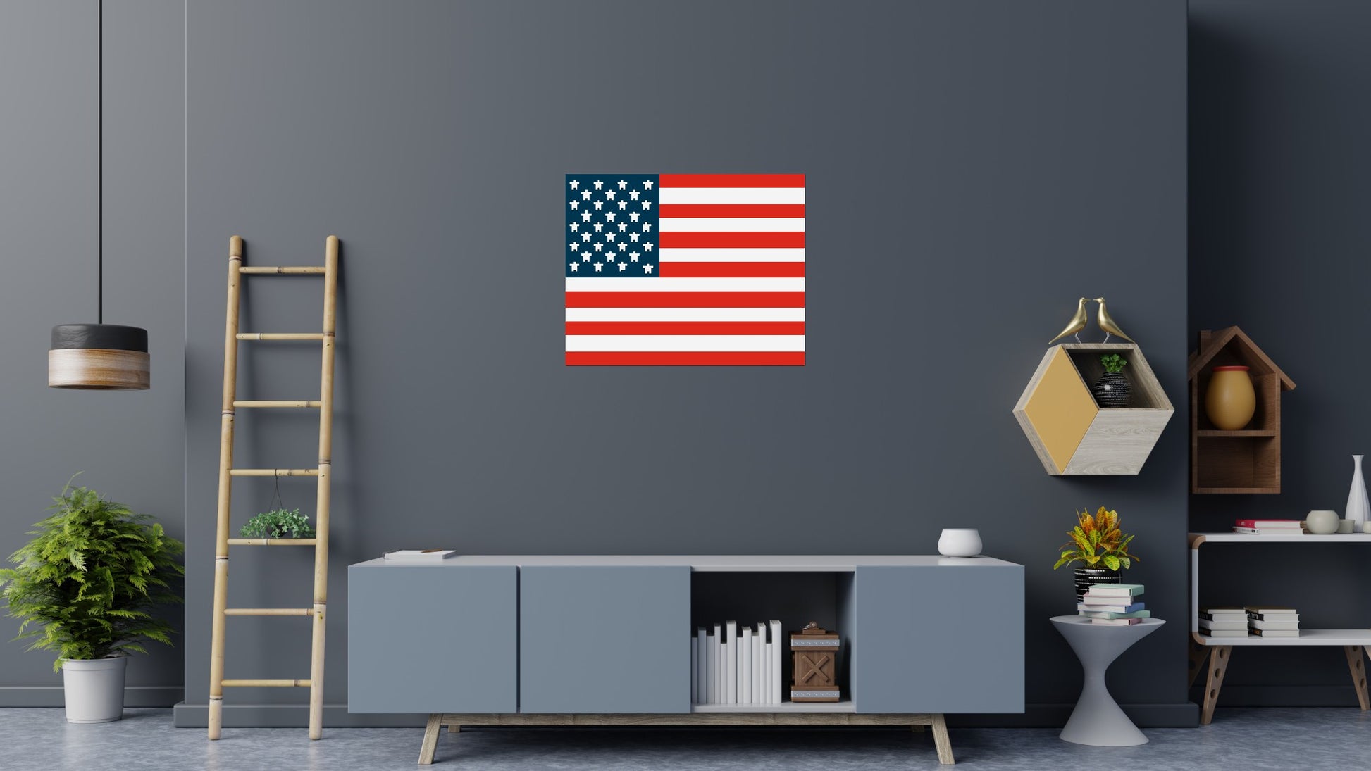 American Flag #2 - Brick Art Mosaic Kit 5x4 scene