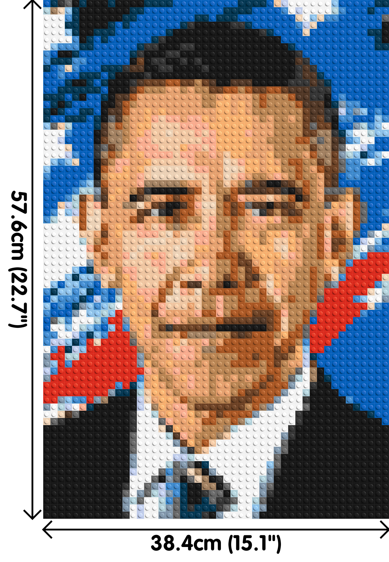 Barack Obama - Brick Art Mosaic Kit 2x3 dimensions