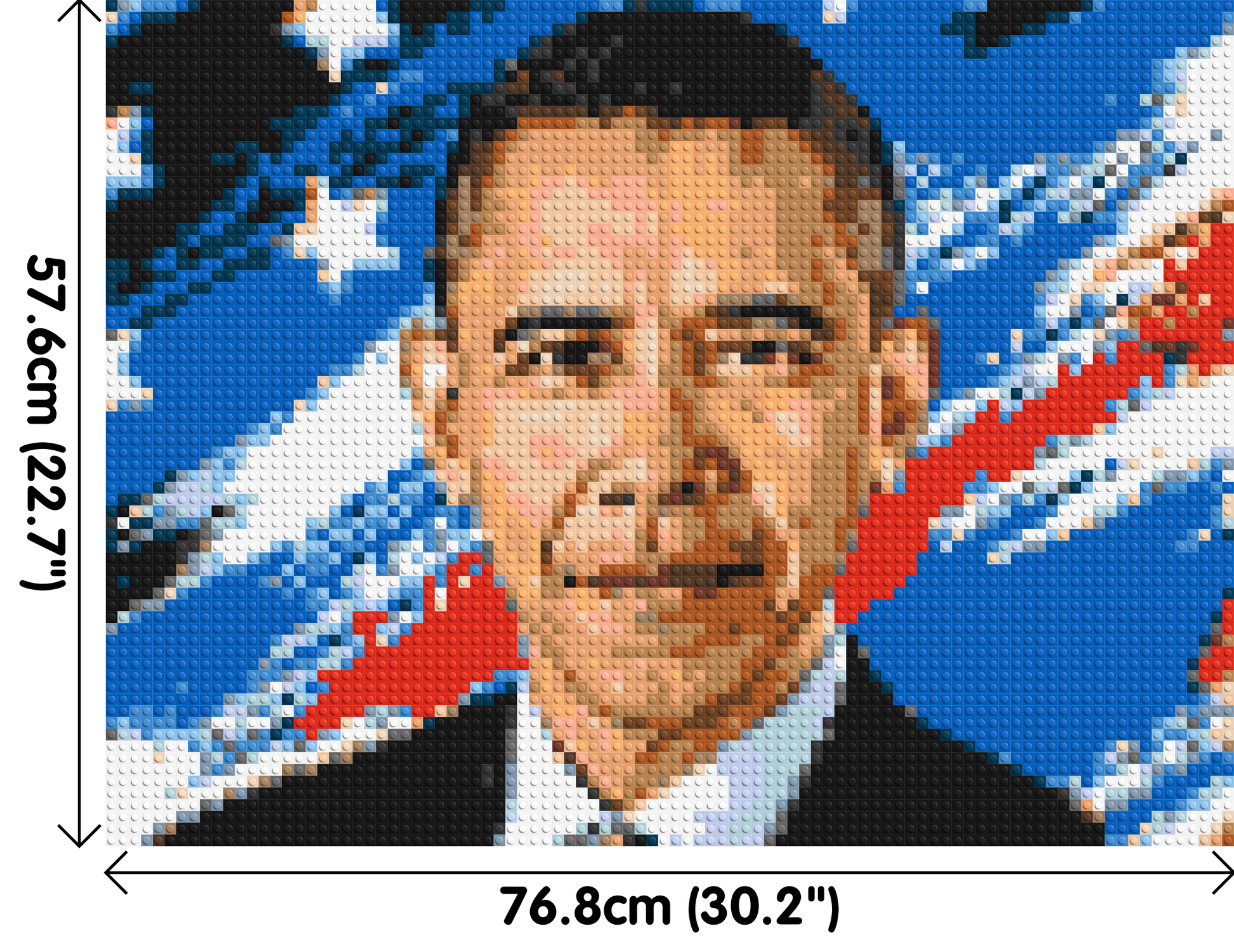 Barack Obama - Brick Art Mosaic Kit 4x3 dimensions