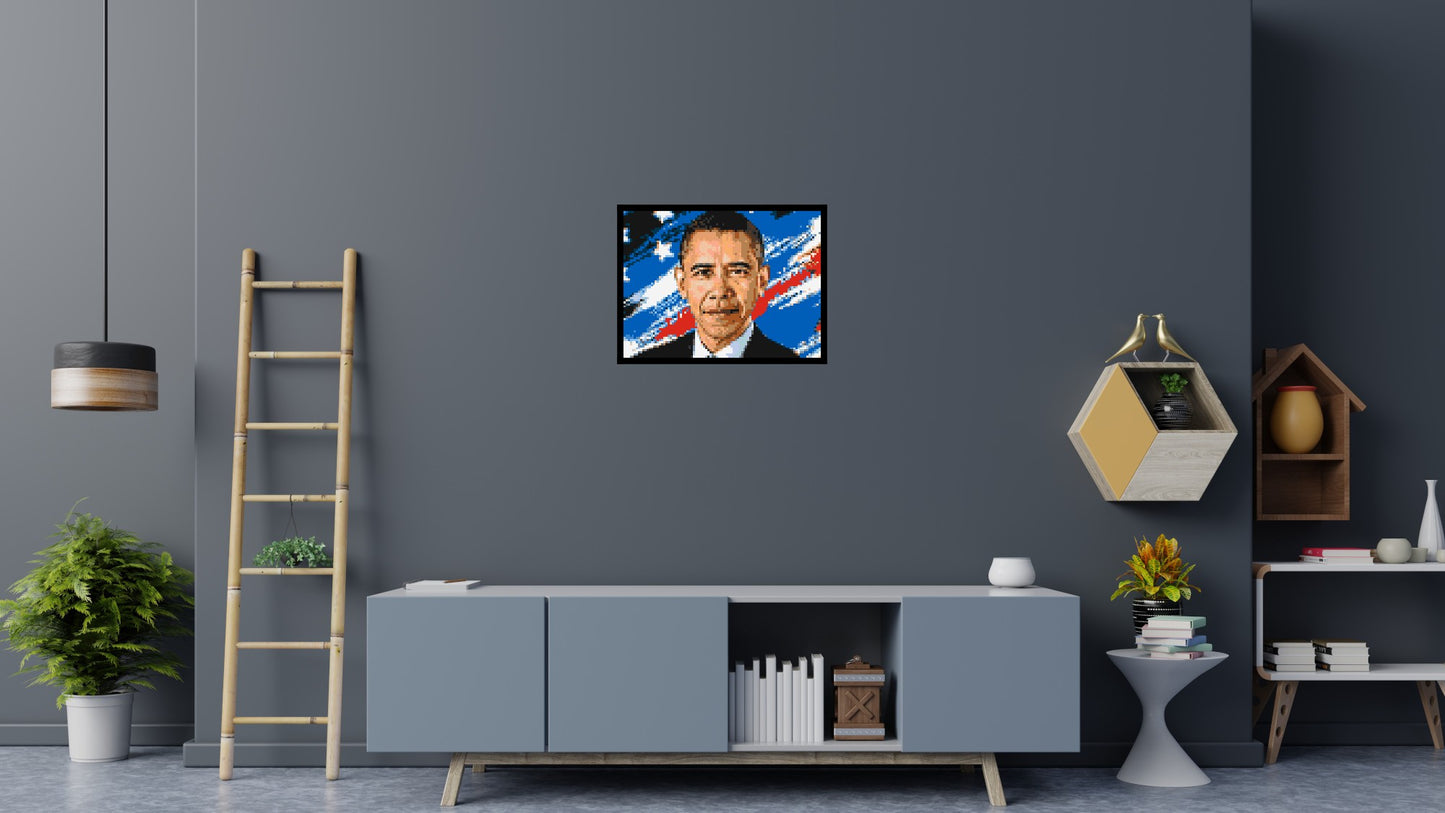 Barack Obama - Brick Art Mosaic Kit 4x3 large