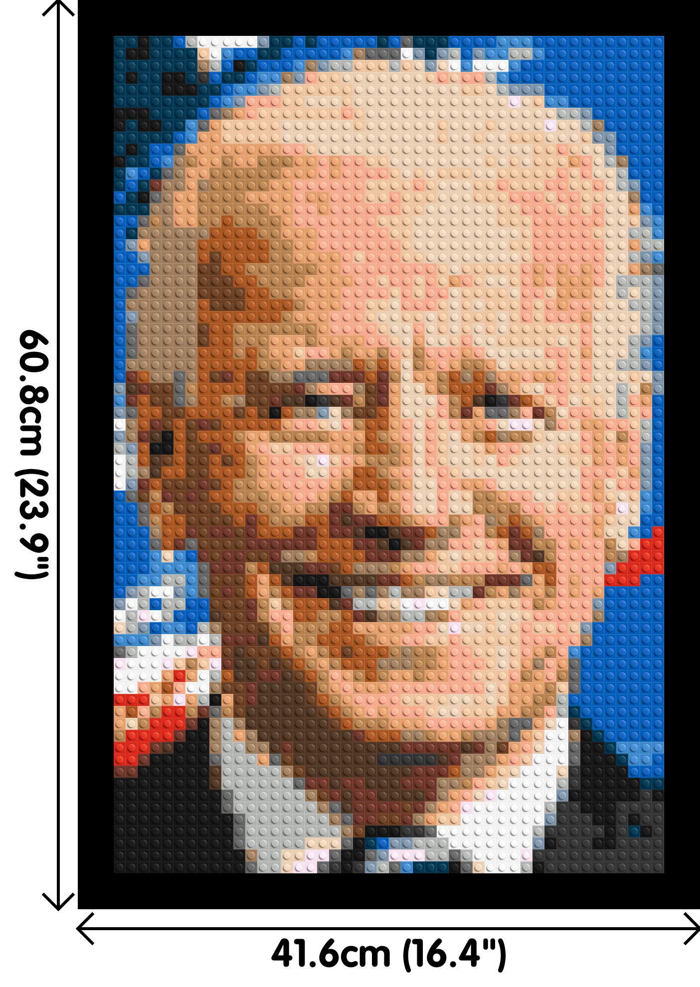 Joe Biden - Brick Art Mosaic Kit 2x3 dimensions with frame