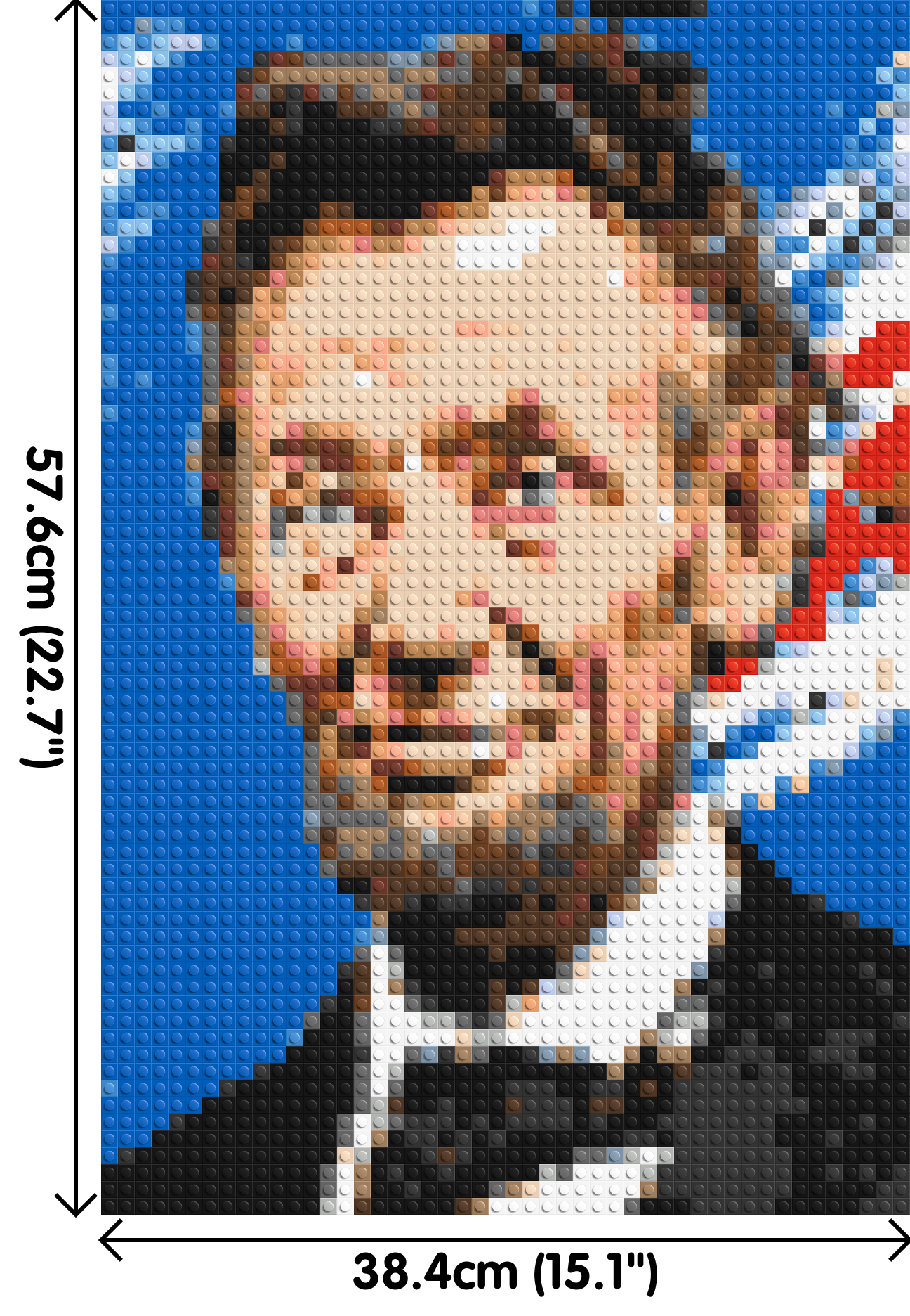 Abraham Lincoln - Brick Art Mosaic Kit 2x3 large