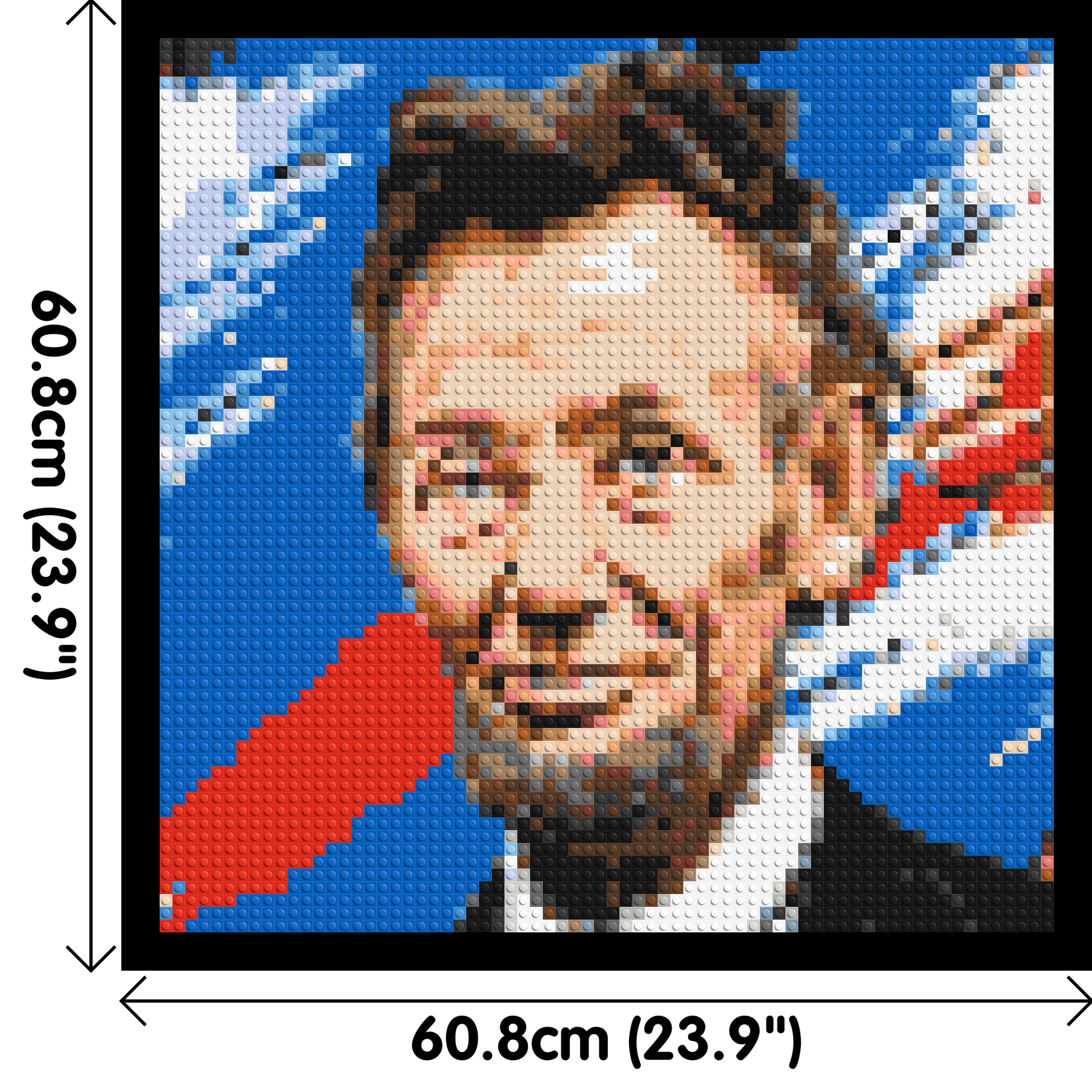 Abraham Lincoln - Brick Art Mosaic Kit 3x3 dimensions with frame