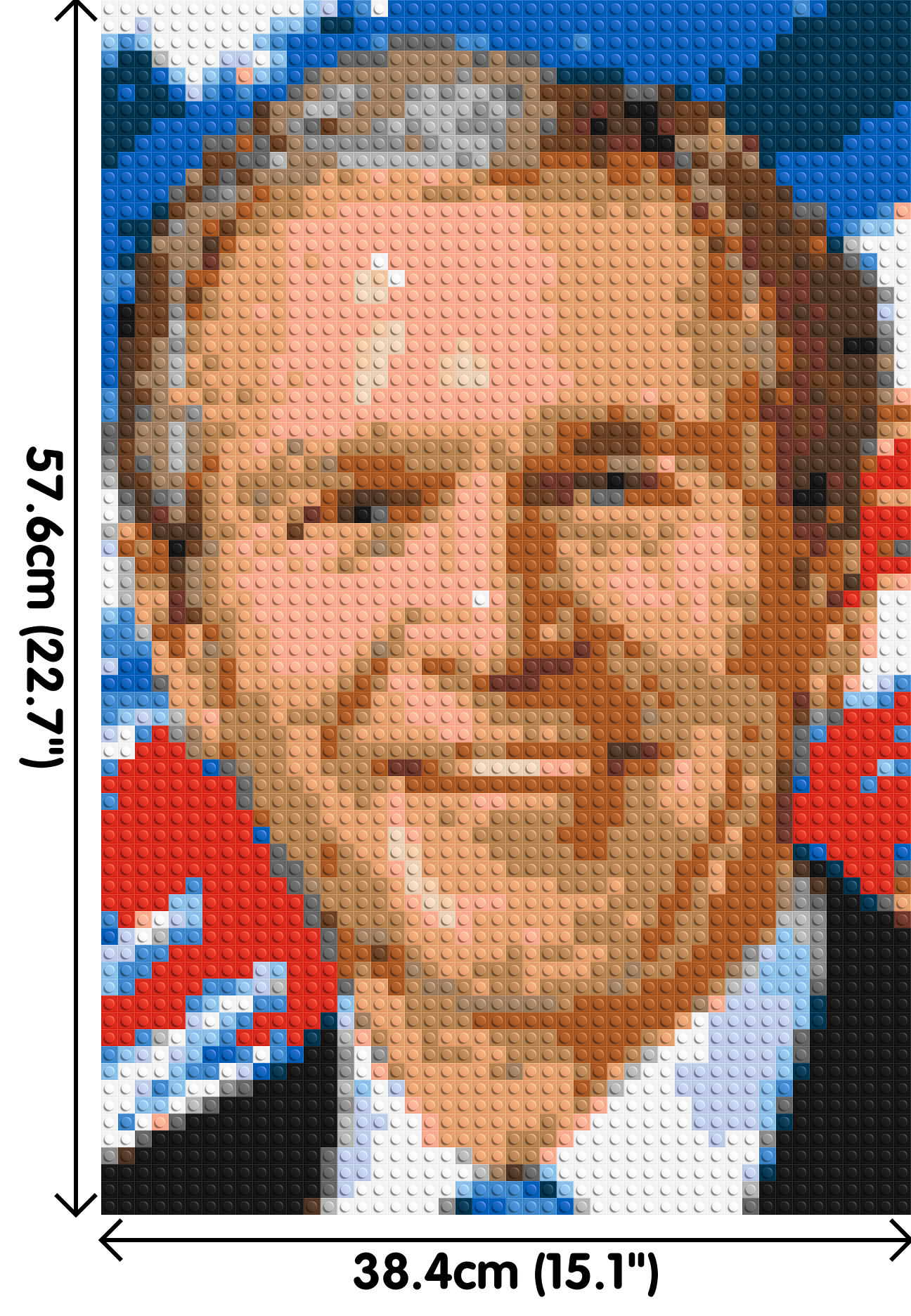 George W. Bush - Brick Art Mosaic Kit 2x3 dimensions