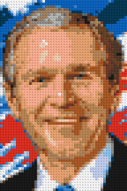George W. Bush - Brick Art Mosaic Kit 2x3 large