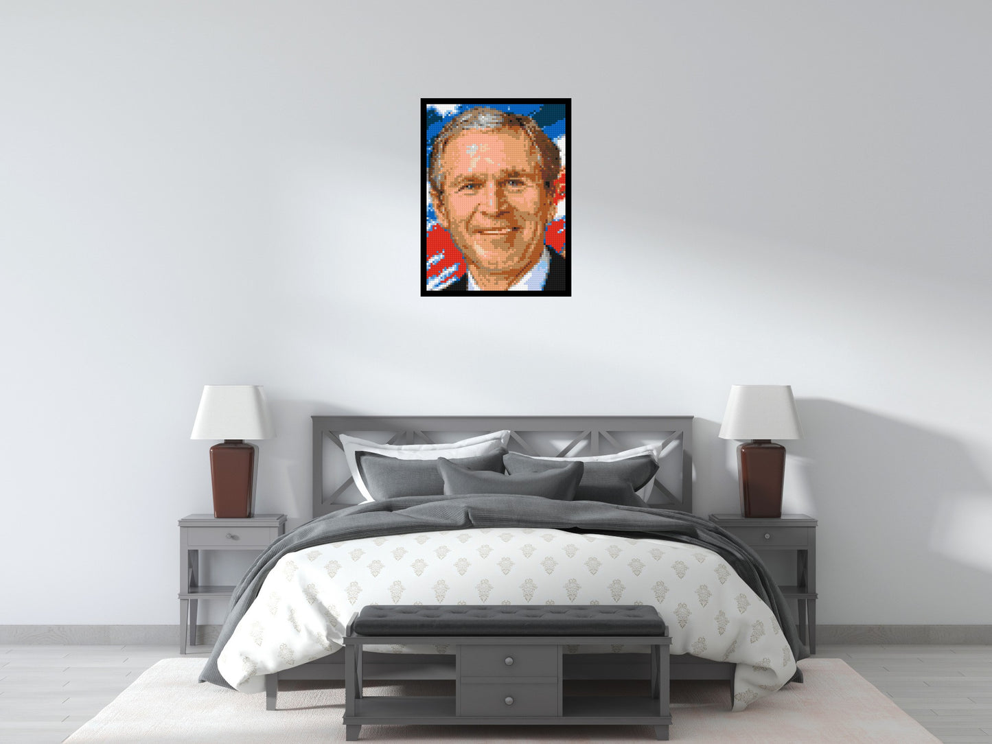George W. Bush - Brick Art Mosaic Kit 3x4 large