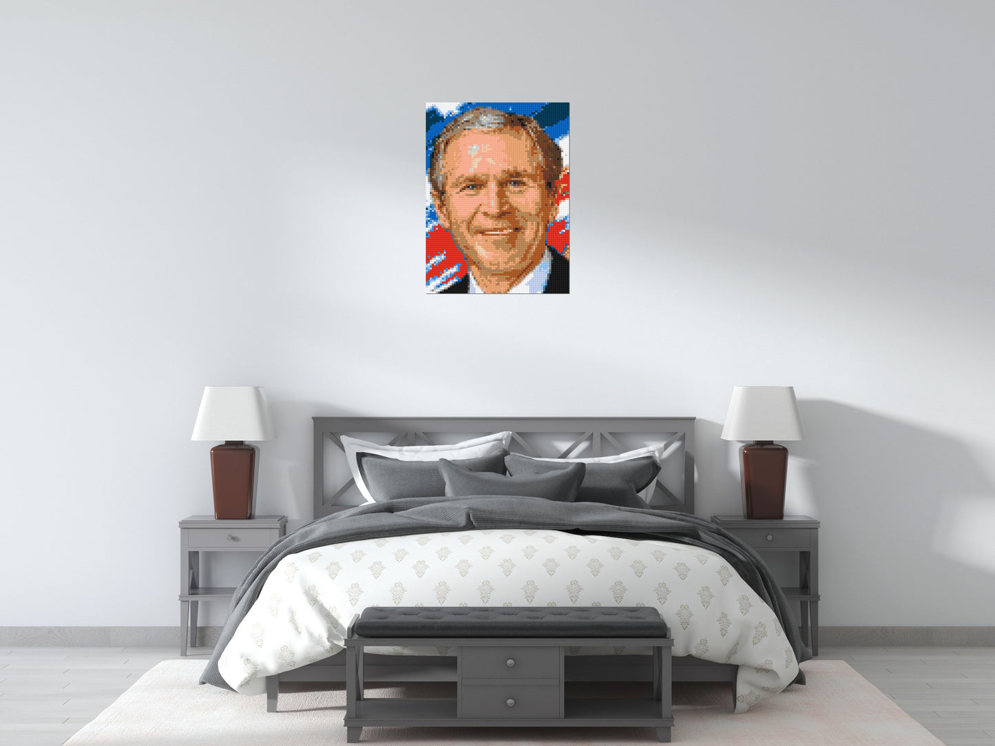 George W. Bush - Brick Art Mosaic Kit 3x4 large