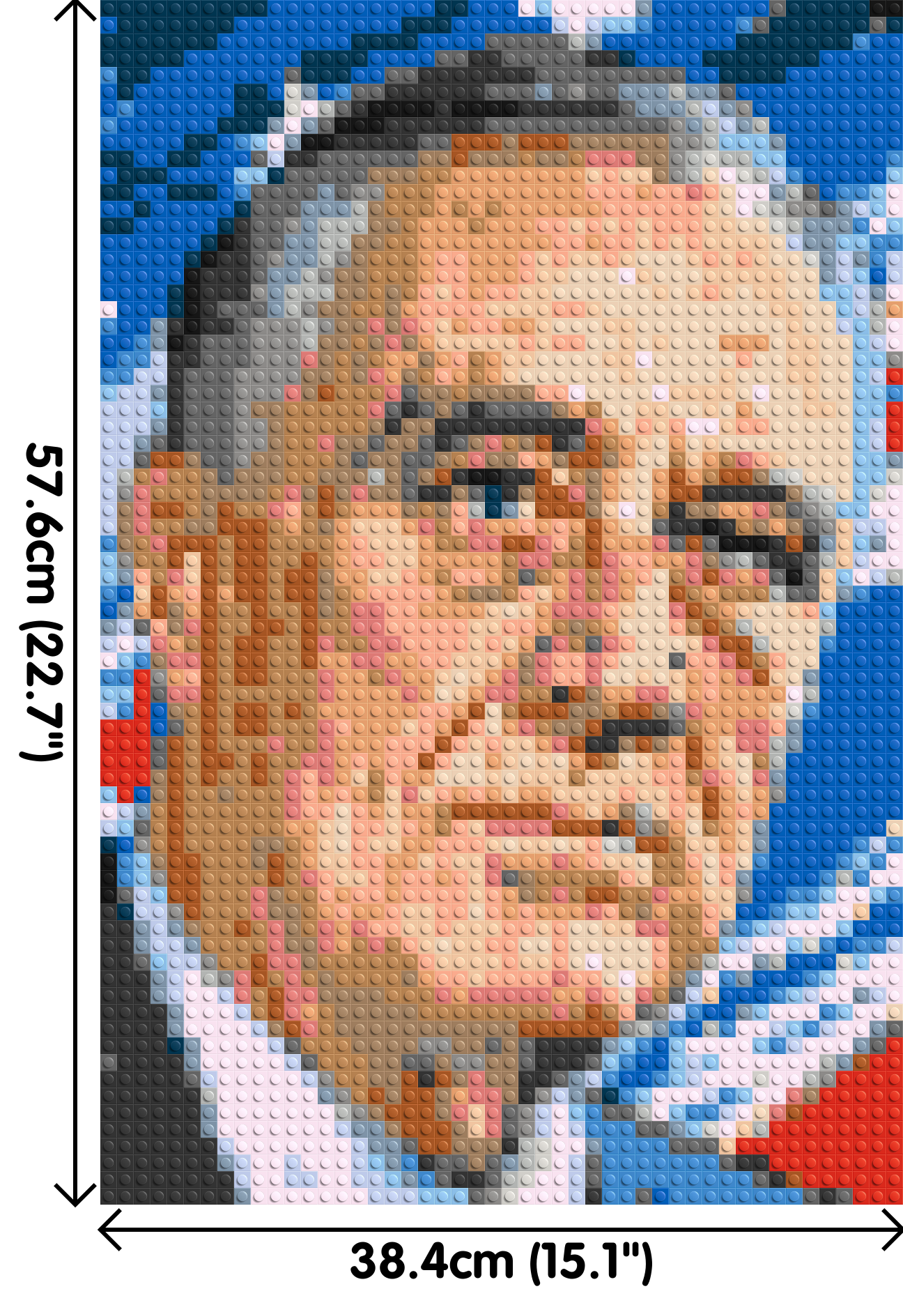 Franklin D. Roosevelt - Brick Art Mosaic Kit  2x3 dimensions