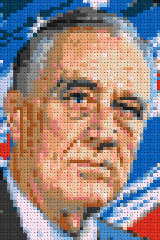 Franklin D. Roosevelt - Brick Art Mosaic Kit  2x3 large