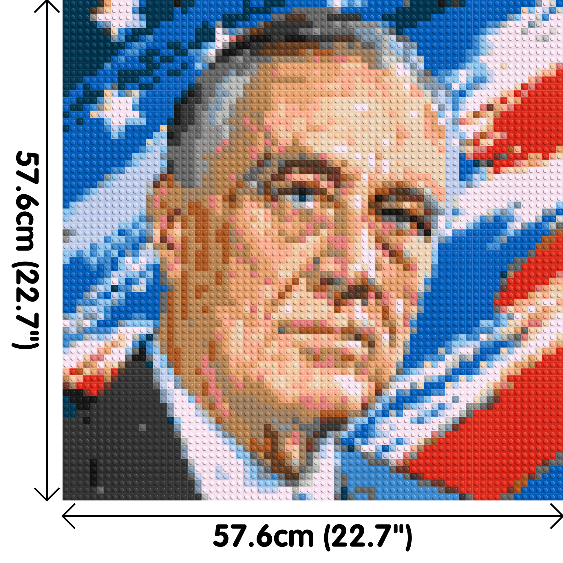 Franklin D. Roosevelt - Brick Art Mosaic Kit  3x3 dimensions