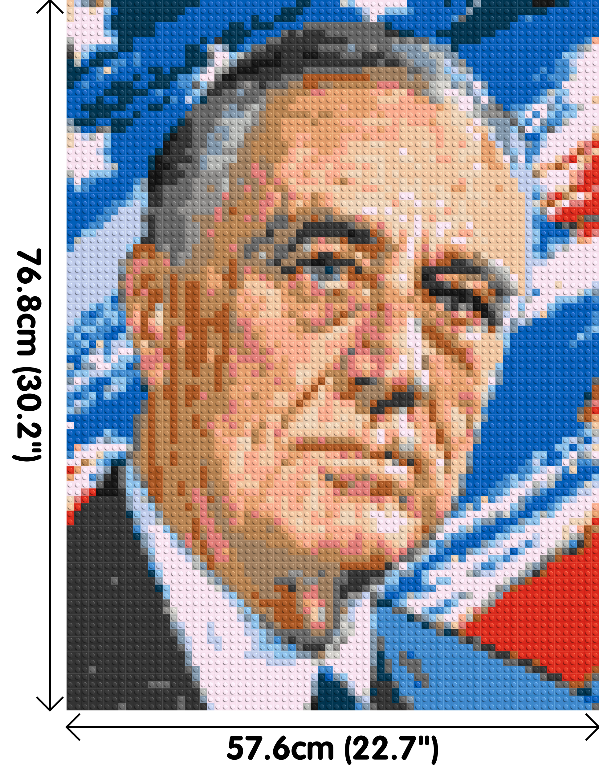 Franklin D. Roosevelt - Brick Art Mosaic Kit  3x4 dimensions