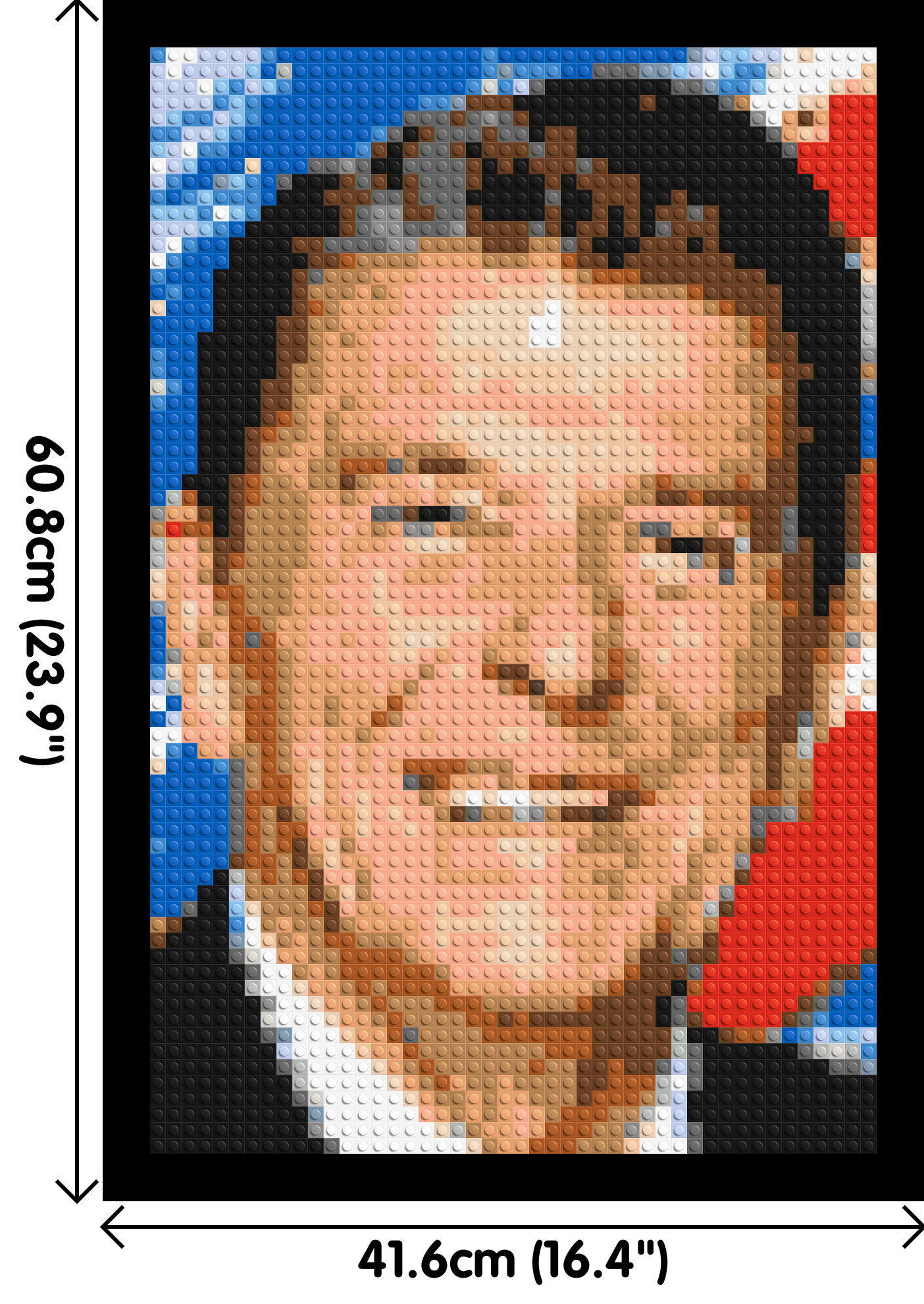 Ronald Reagan - Brick Art Mosaic Kit 2x3 dimensions with frame
