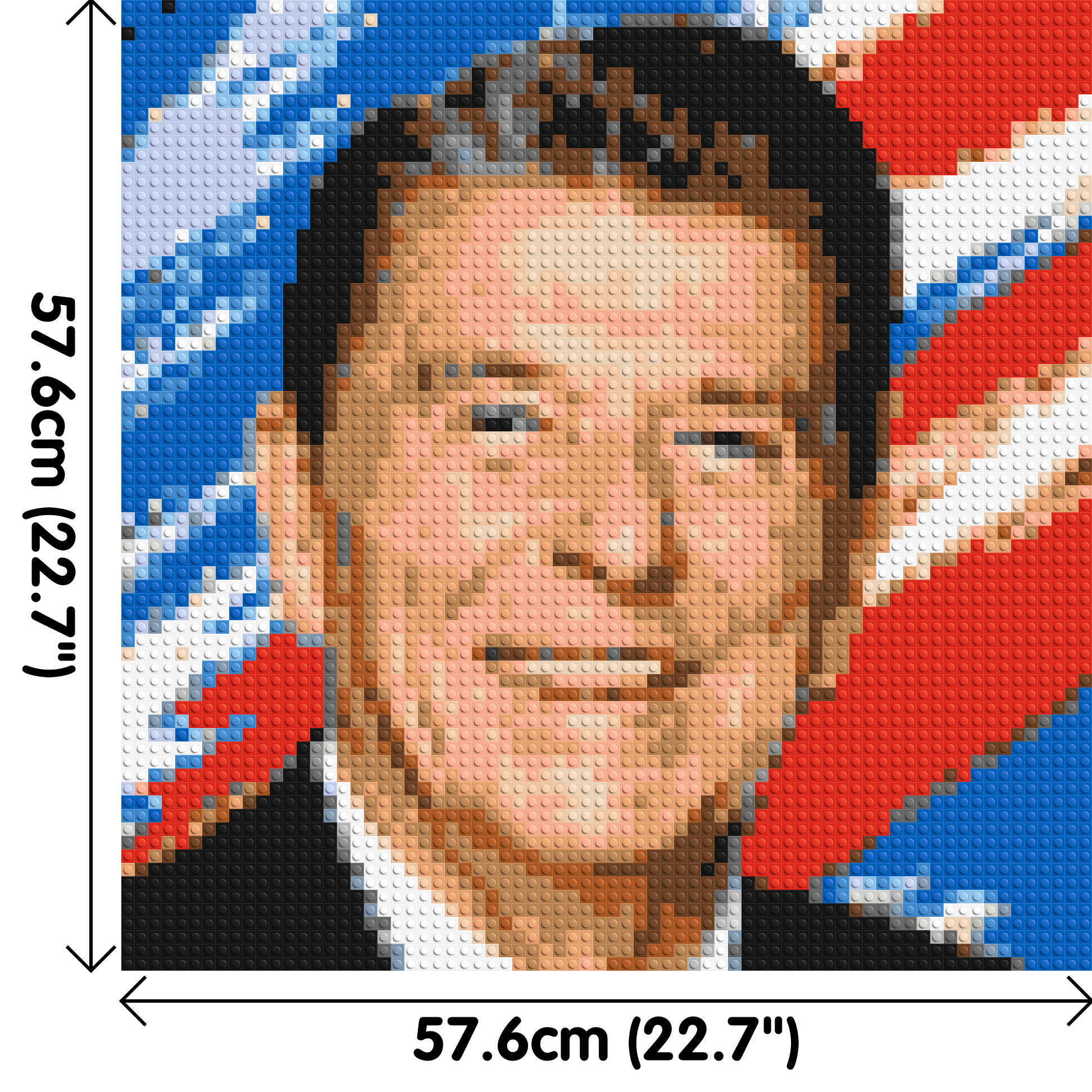 Ronald Reagan - Brick Art Mosaic Kit 3x3 dimensions