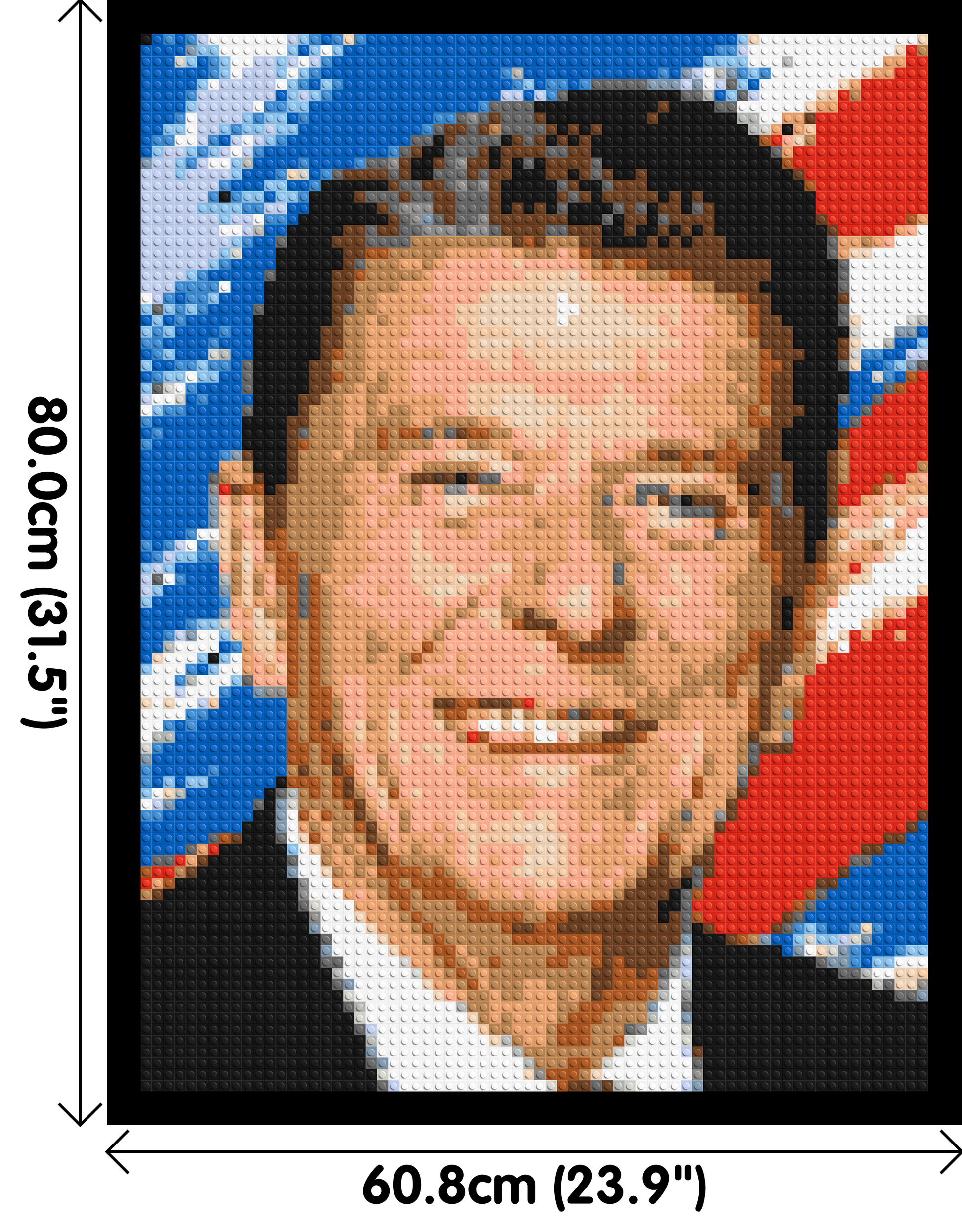 Ronald Reagan - Brick Art Mosaic Kit 3x4 dimensions with frame