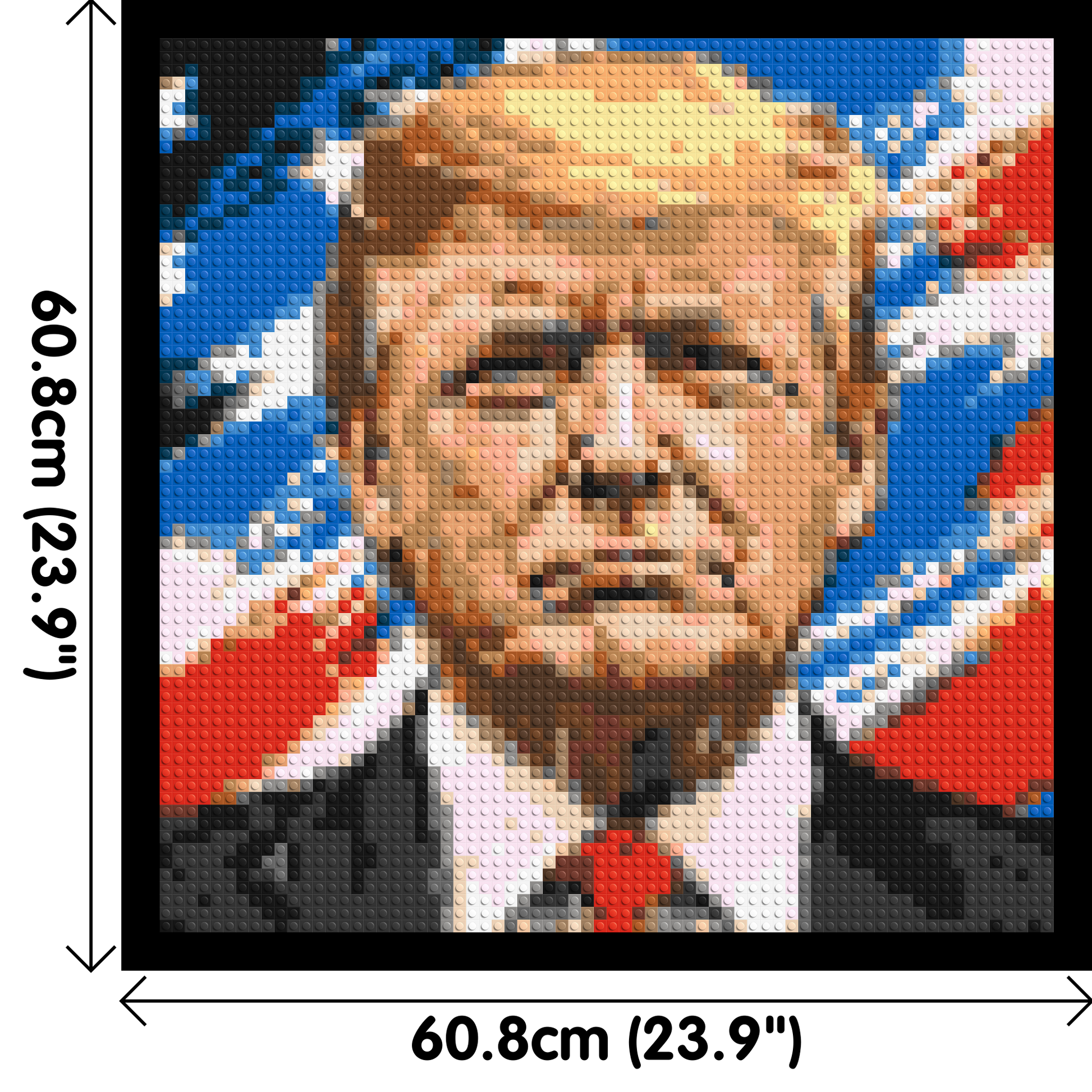 Donald Trump - Brick Art Mosaic Kit 3x3 dimensions with frame