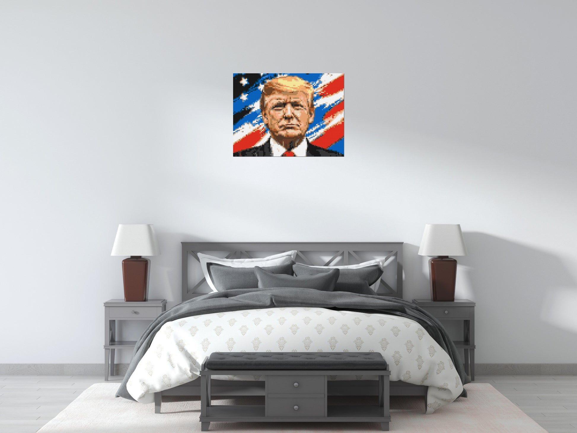 Donald Trump - Brick Art Mosaic Kit 4x3 scene