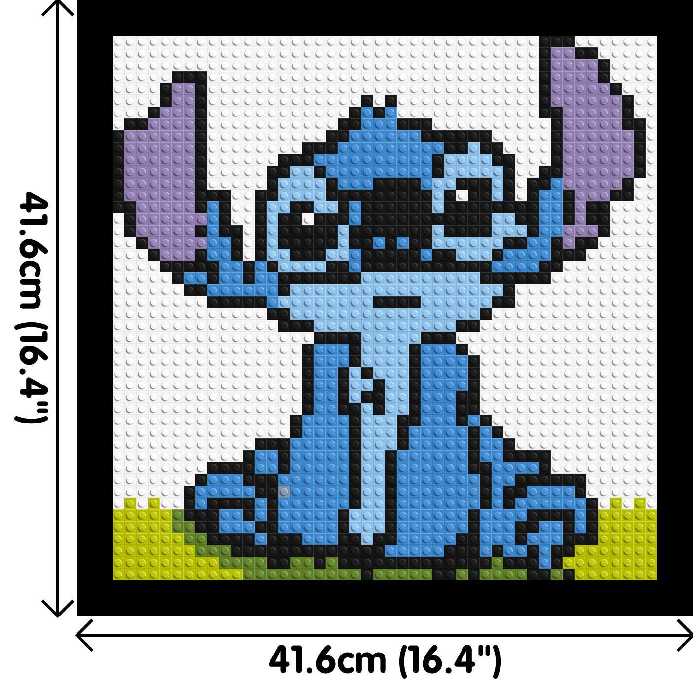 Stitch - Brick Art Mosaic Kit 2x2 dimensions with frame