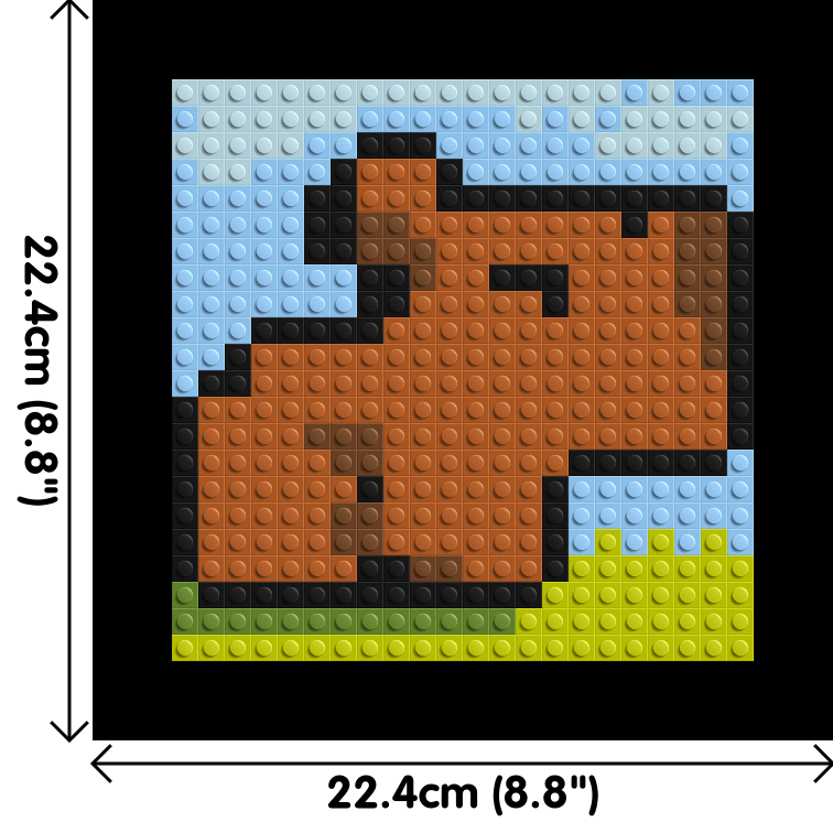 Chill Capybara - Brick Art Mosaic Kit 1x1 large