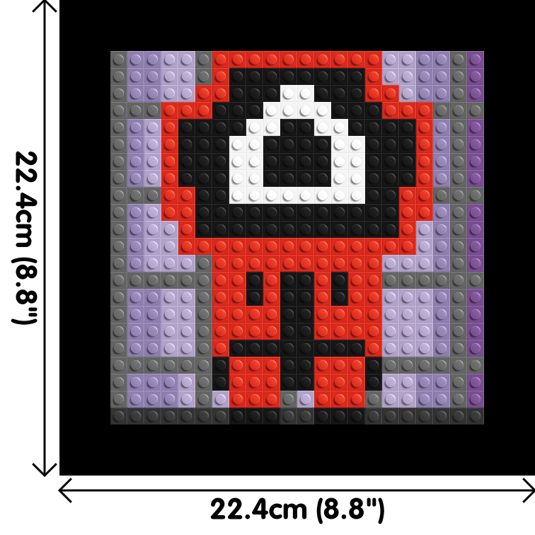 Squid Game Guard - Brick Art Mosaic Kit 1x1 dimensions with frame