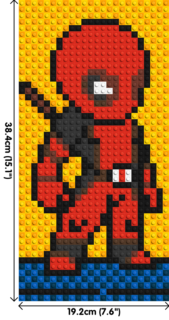 Deadpool #2 - Brick Art Mosaic Kit 1x2 dimensions