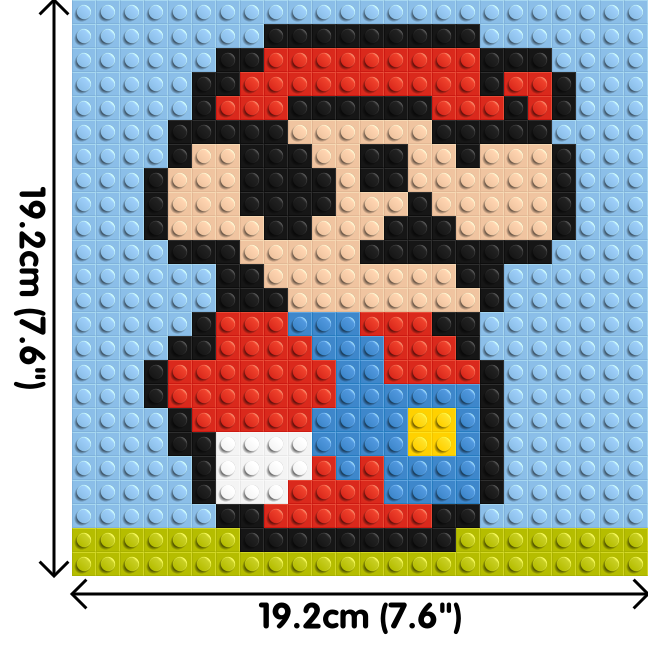 Mario #3 - Brick Art Mosaic Kit 1x1 large