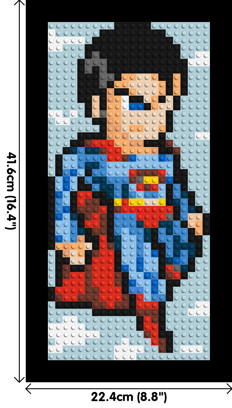 Superman - Brick Art Mosaic Kit 1x2 dimensions with frame