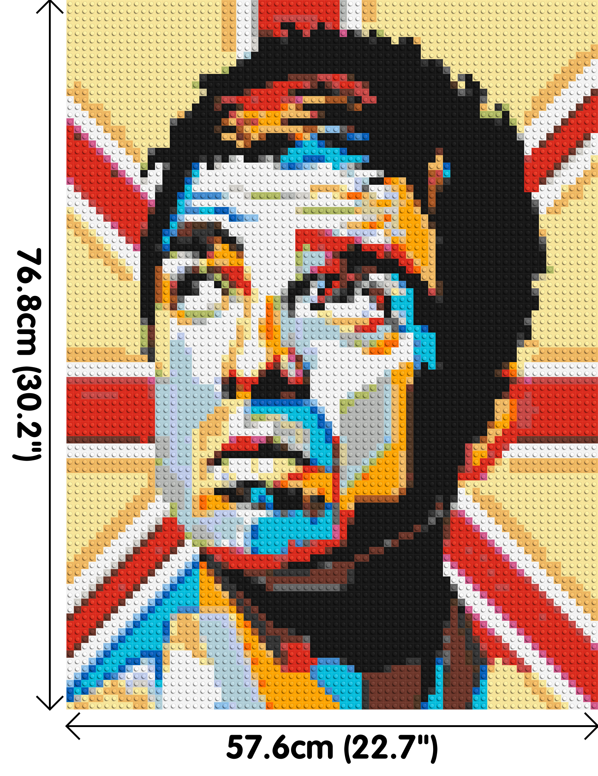 Noel Gallagher (Oasis) - Brick Art Mosaic Kit 3x4 dimensions