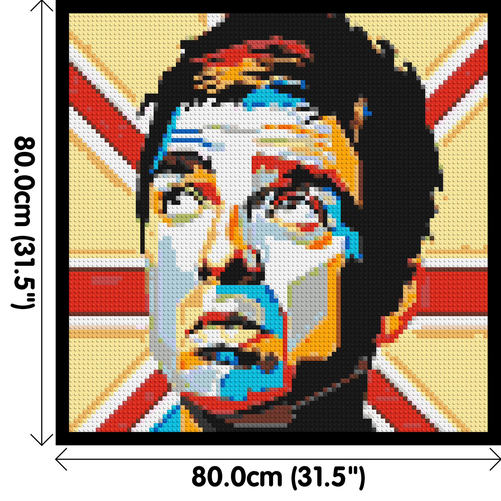 Noel Gallagher (Oasis) - Brick Art Mosaic Kit 4x4 dimensions with frame