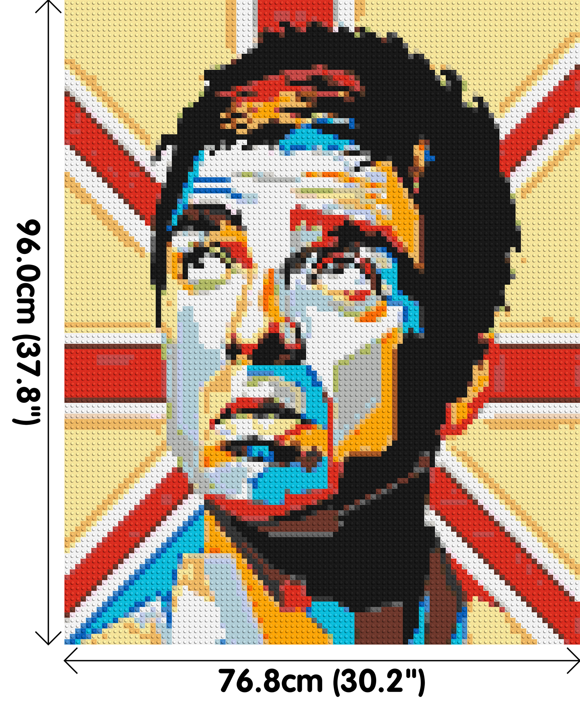 Noel Gallagher (Oasis) - Brick Art Mosaic Kit 4x5 dimensions