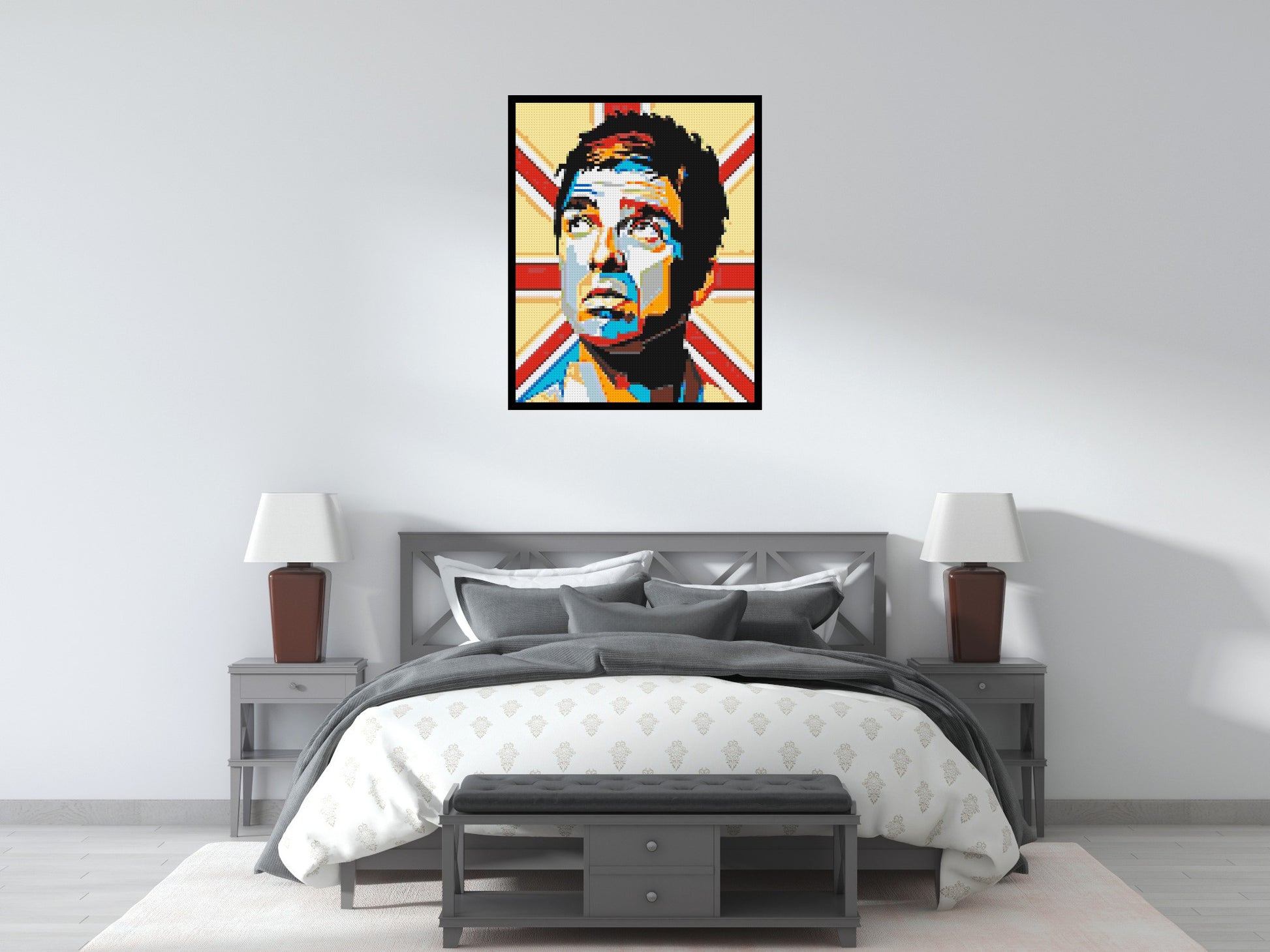 Noel Gallagher (Oasis) - Brick Art Mosaic Kit 4x5 scene with frame