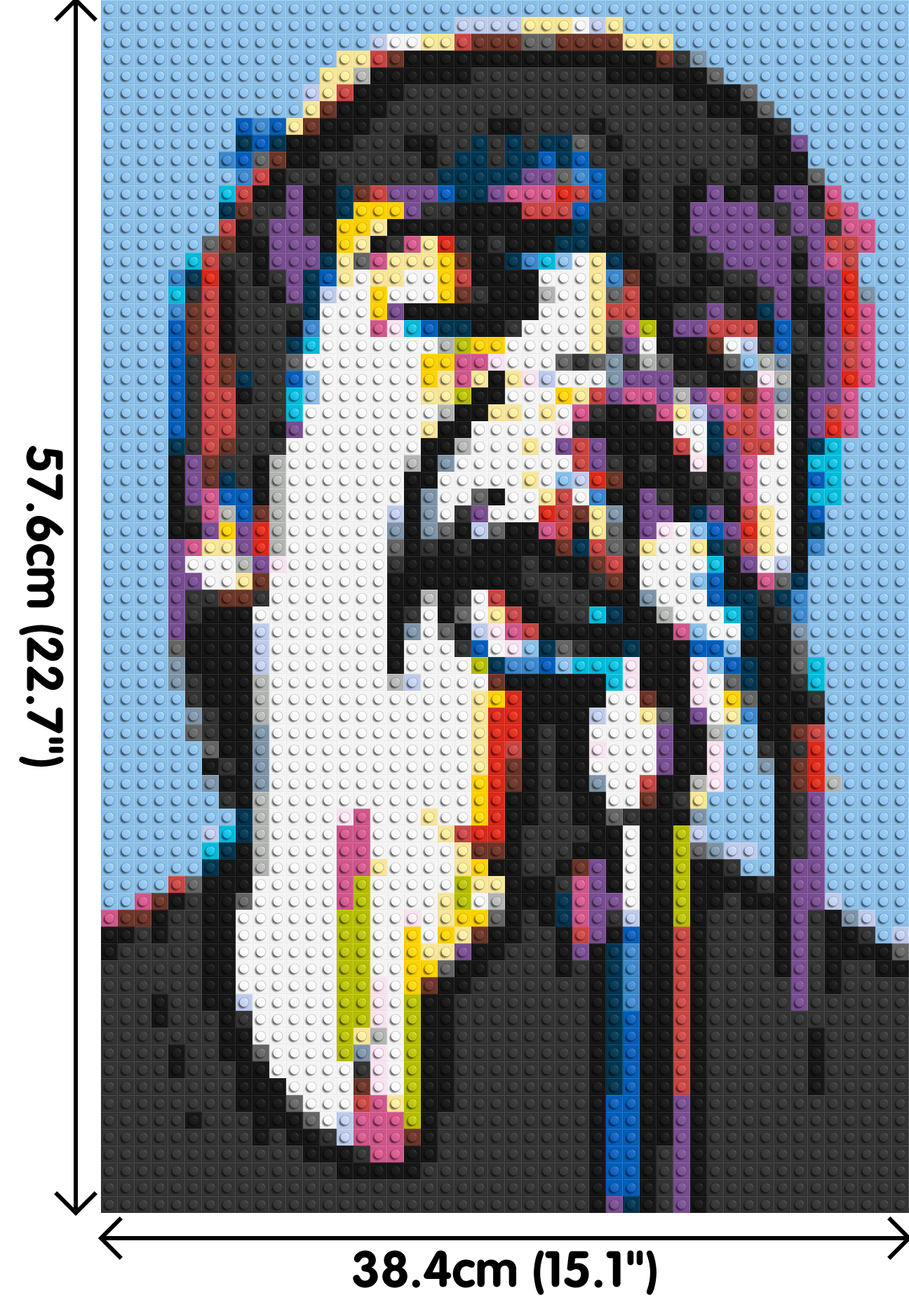 Liam Gallagher (Oasis) - Brick Art Mosaic Kit 2x3 dimensions