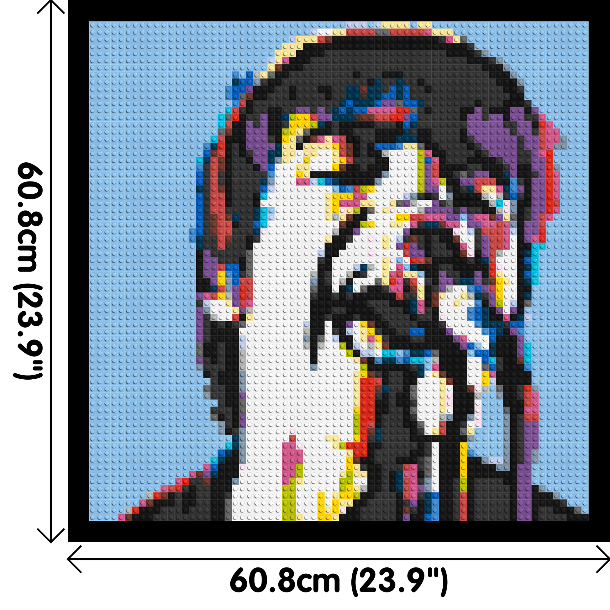 Liam Gallagher (Oasis) - Brick Art Mosaic Kit 3x3 dimensions with frame