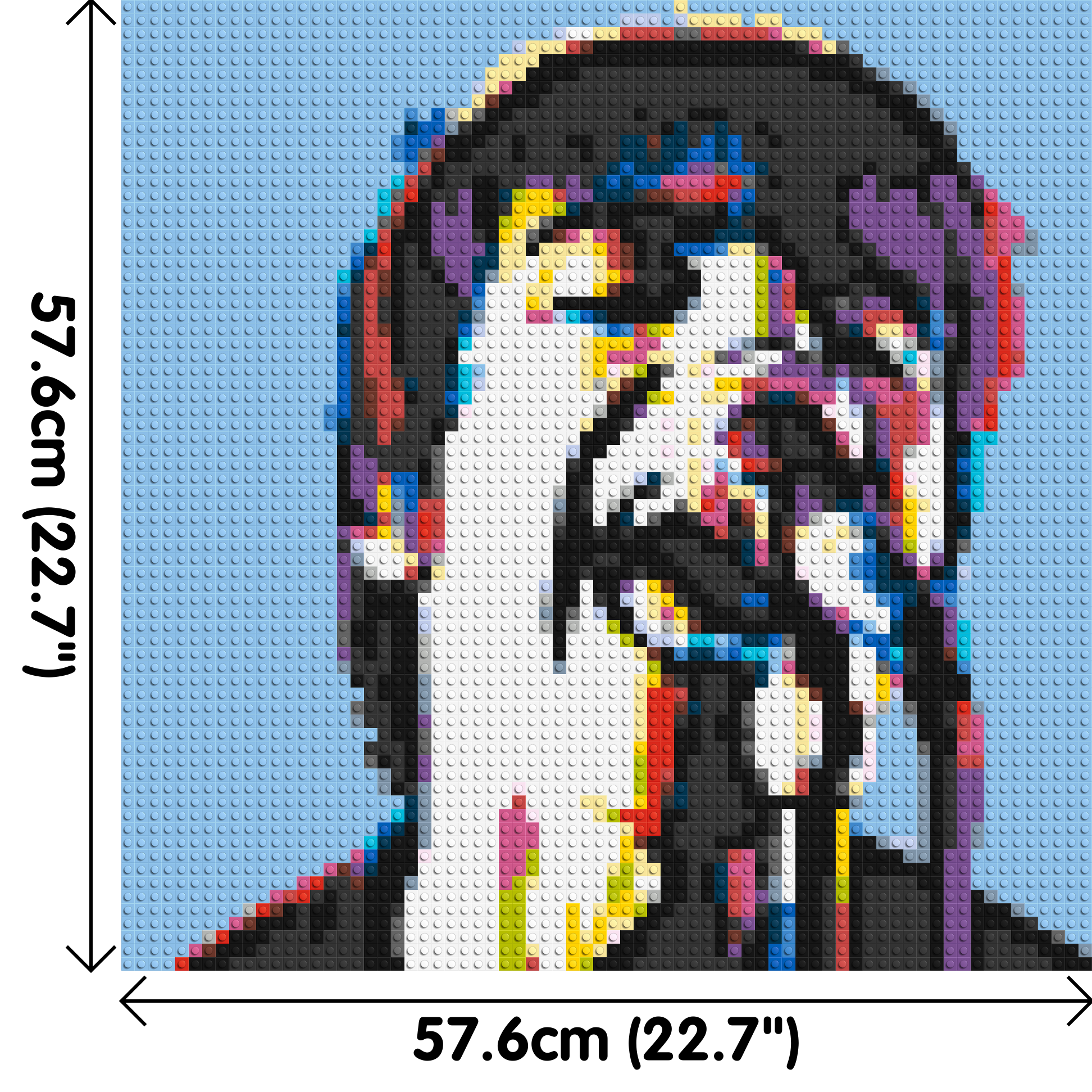 Liam Gallagher (Oasis) - Brick Art Mosaic Kit 3x3 dimensions