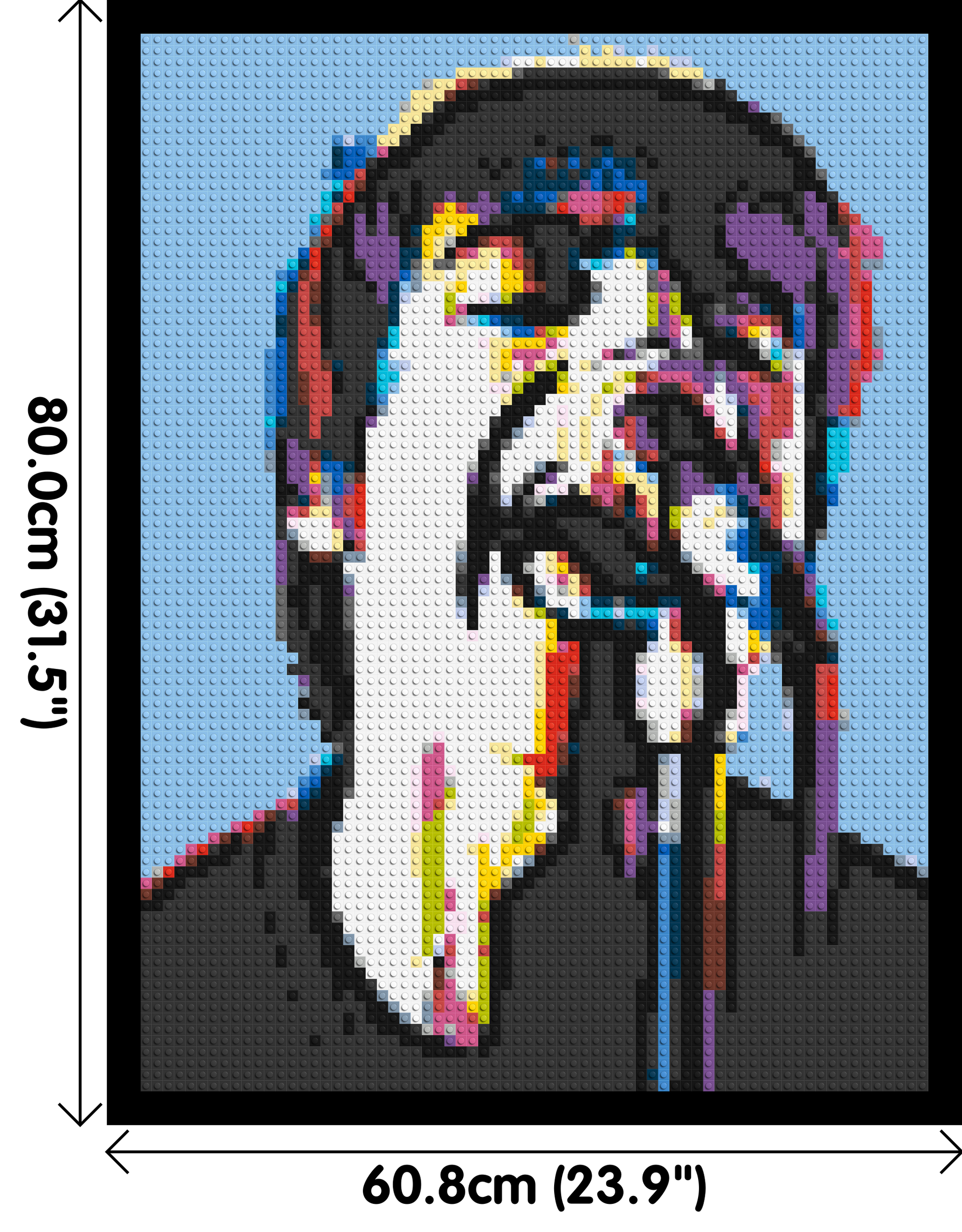 Liam Gallagher (Oasis) - Brick Art Mosaic Kit 3x4 dimensions with frame