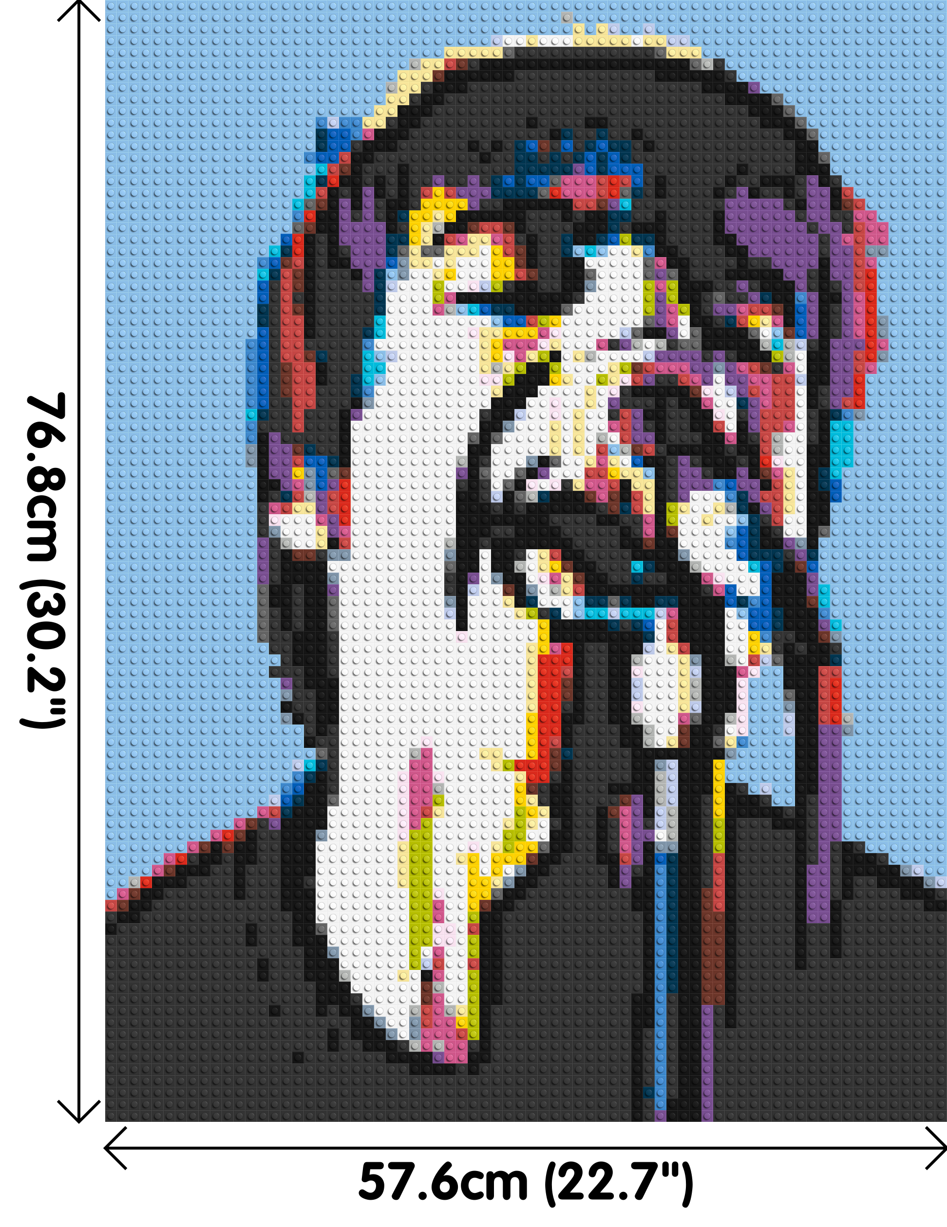 Liam Gallagher (Oasis) - Brick Art Mosaic Kit 3x4 dimensions