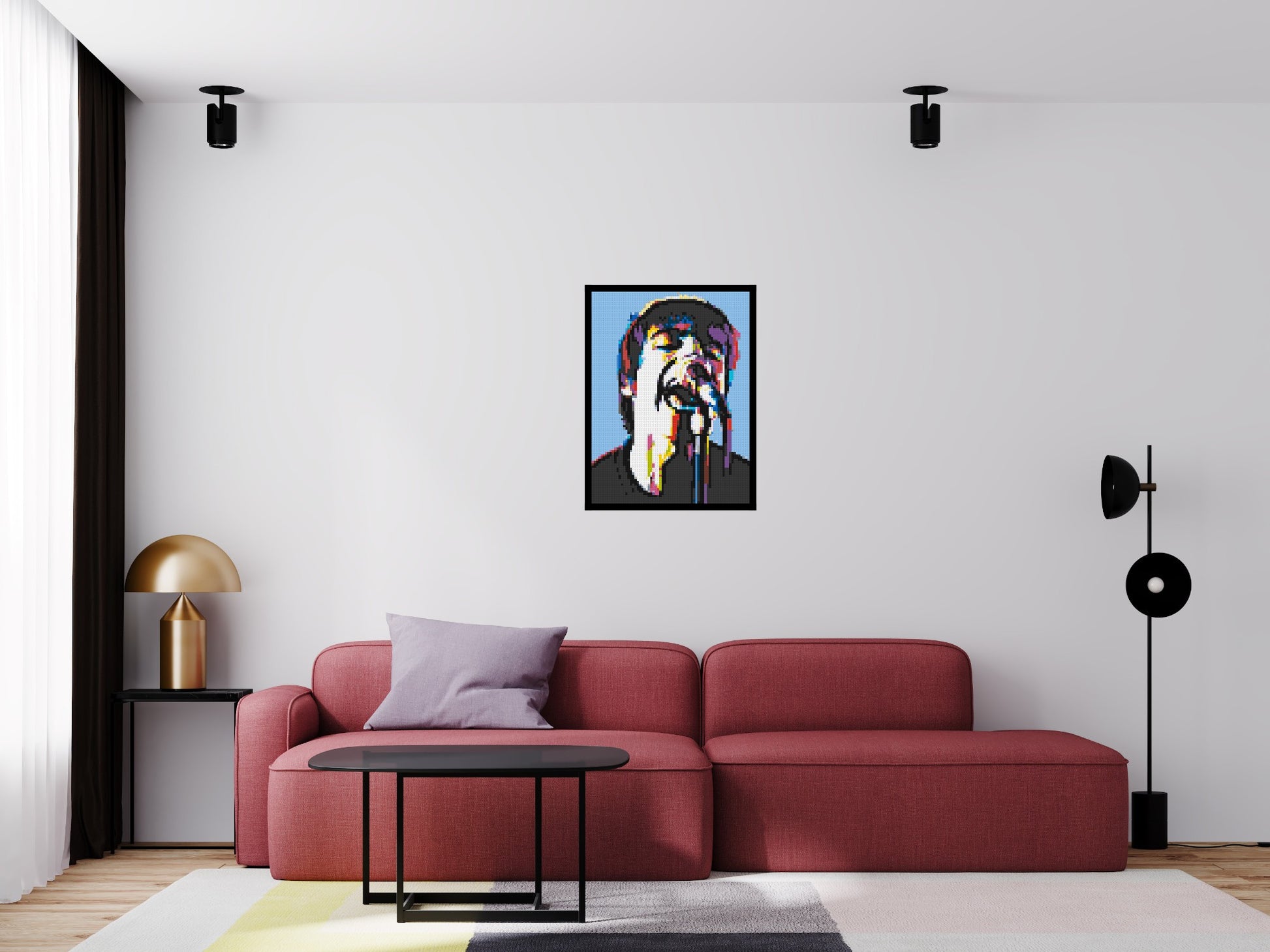 Liam Gallagher (Oasis) - Brick Art Mosaic Kit 3x4 scene with frame