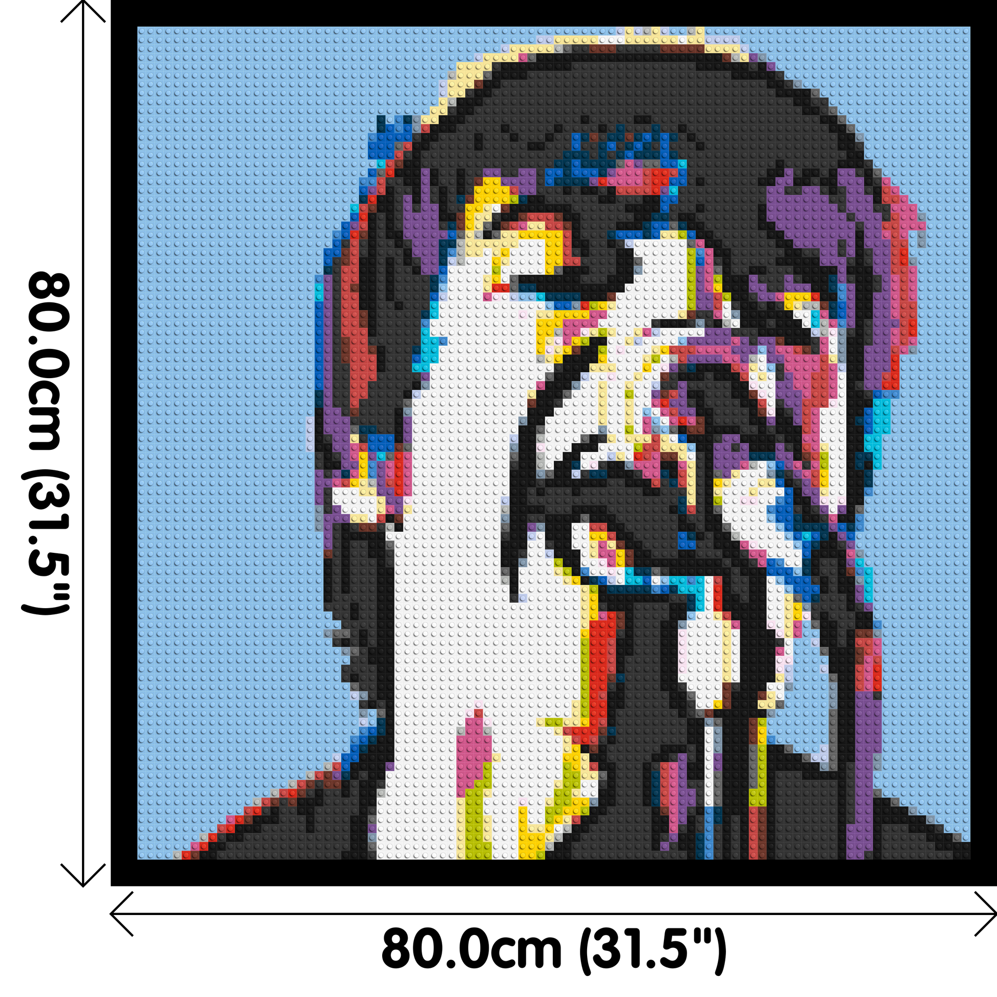 Liam Gallagher (Oasis) - Brick Art Mosaic Kit 4x4 dimensions with frame