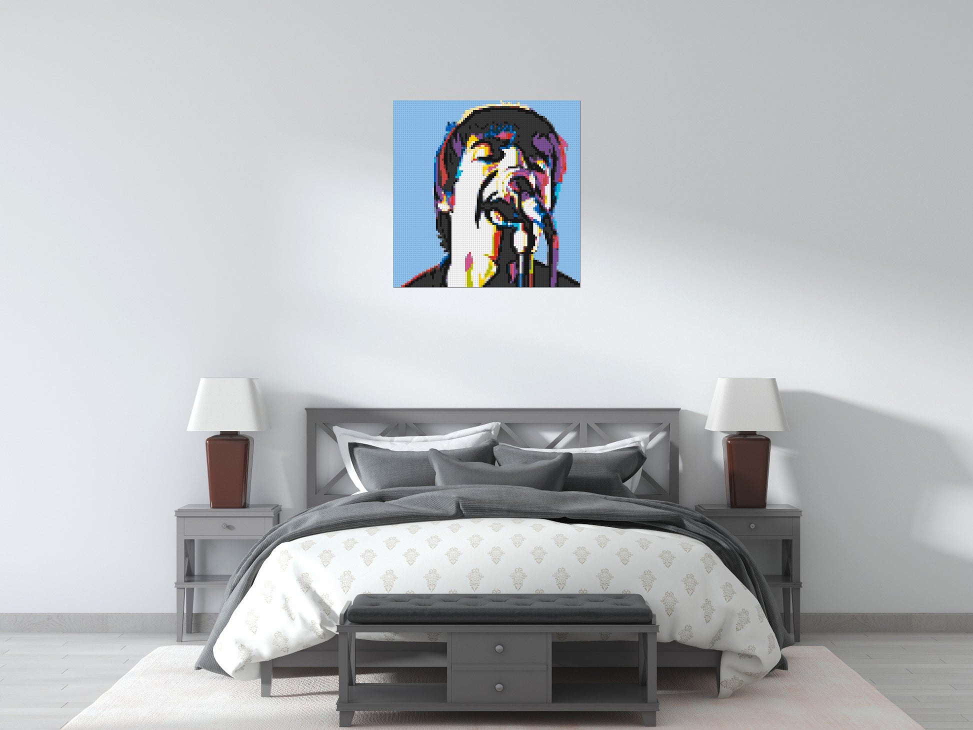 Liam Gallagher (Oasis) - Brick Art Mosaic Kit 4x4 scene