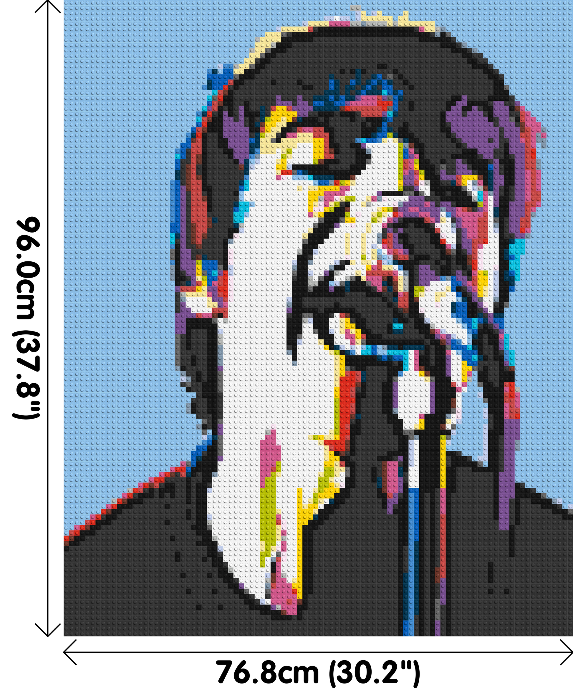 Liam Gallagher (Oasis) - Brick Art Mosaic Kit 4x5 dimensions