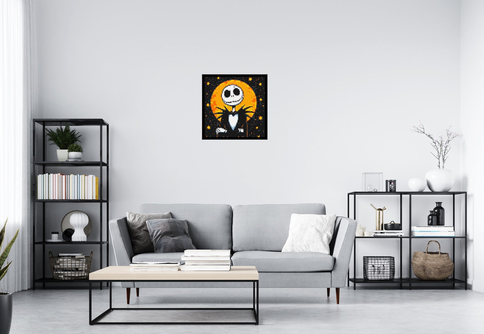 Jack Skellington - Brick Art Mosaic Kit 3x3 scene with frame
