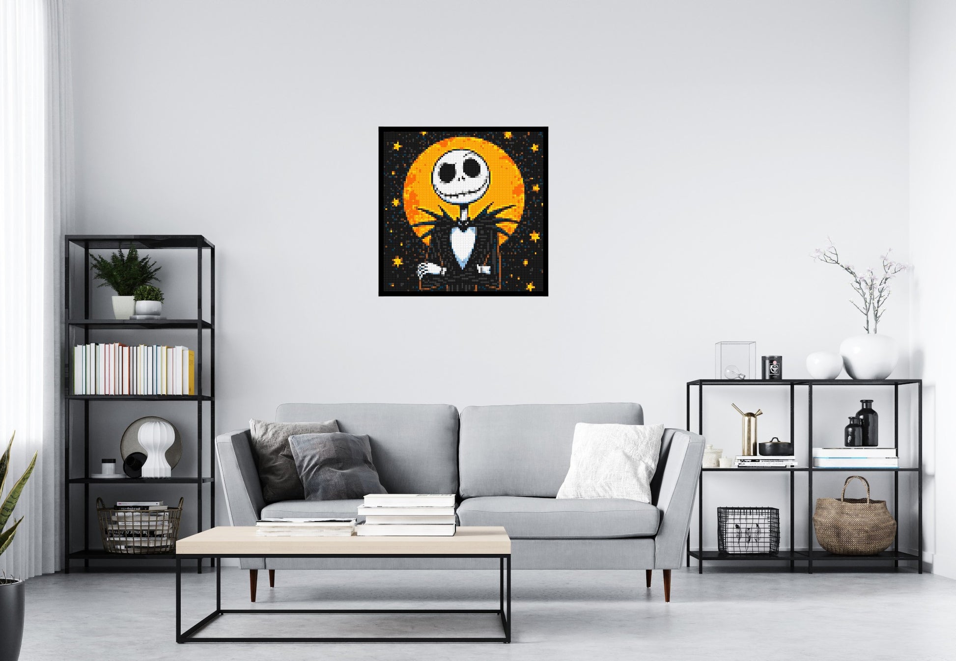 Jack Skellington - Brick Art Mosaic Kit 4x4 scene with frame