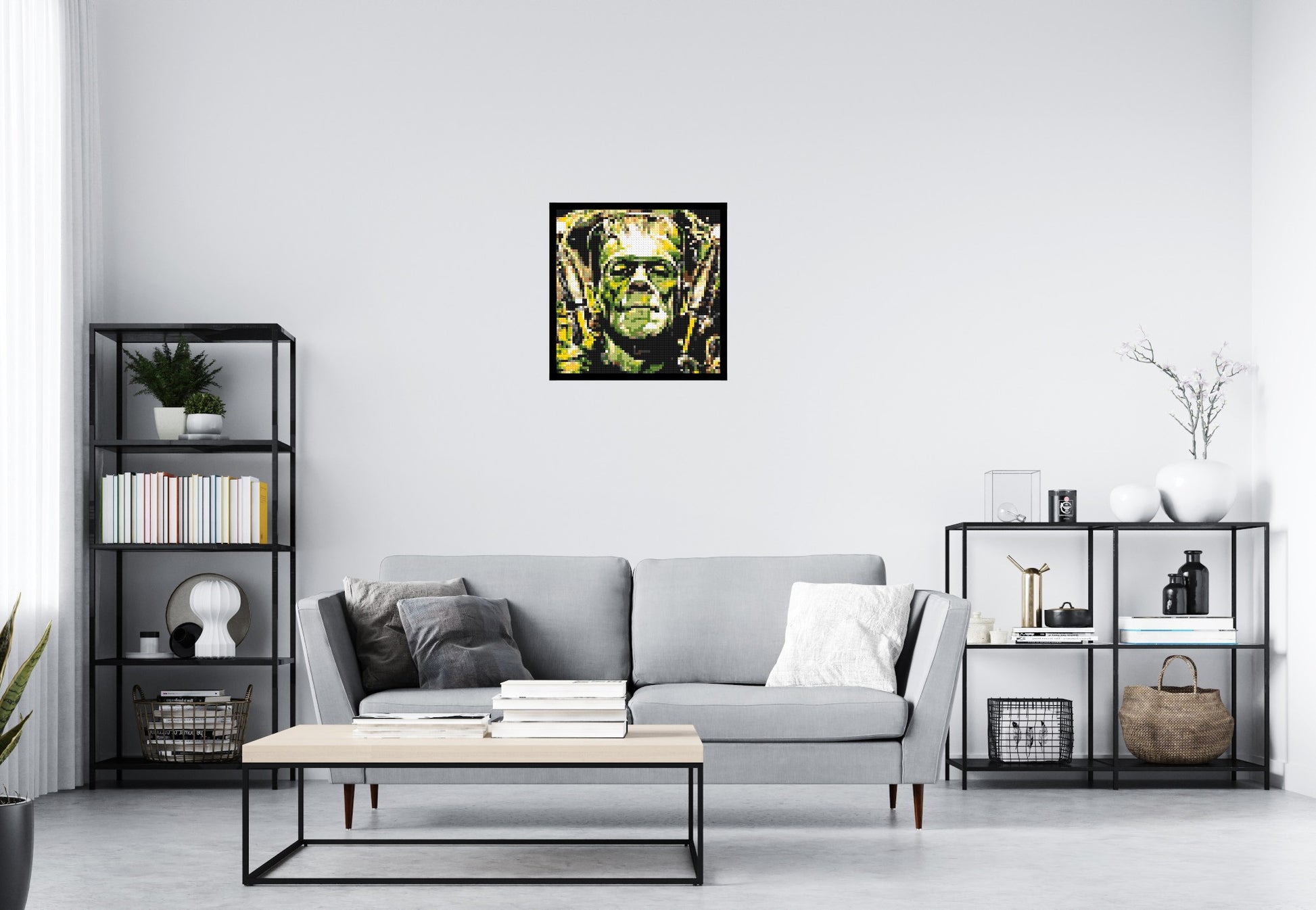 Frankenstein (Boris Karloff) - Brick Art Mosaic Kit 3x3 scene with frame